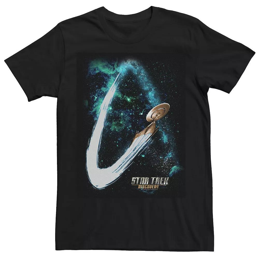 Men's Star Trek Discovery Delta Trail Galaxy Tee, Size: XXL, Black Product Image