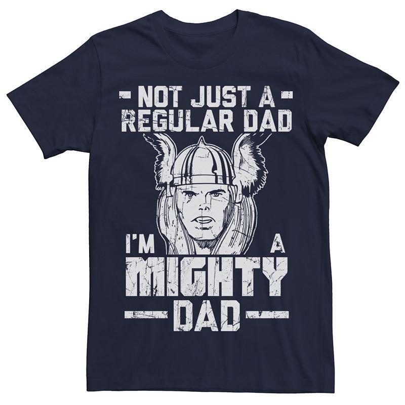 Men's Marvel Avengers Retro Thor I'm A Mighty Dad Man Tee, Size: Small, Blue Product Image