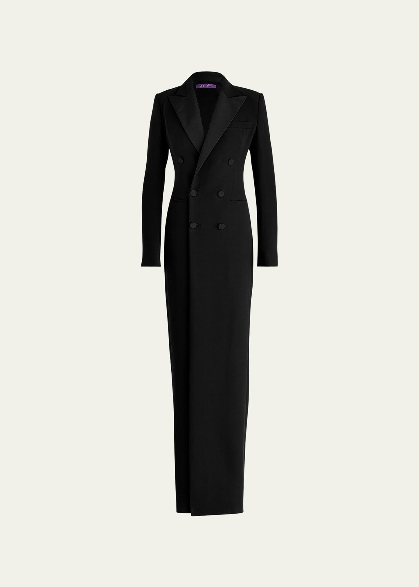 Womens Kristian Silk Tuxedo Dress Size 0 Product Image