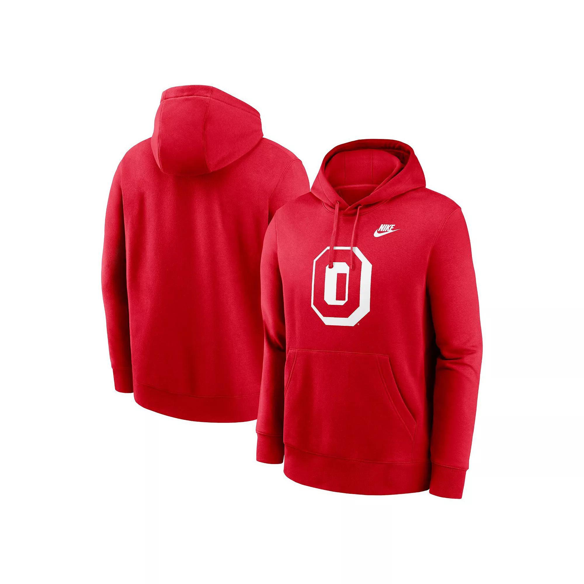 Men's Nike Crimson Alabama Crimson Tide Legacy Logo Club Fleece Pullover Hoodie, Size: 2XL, Red Product Image