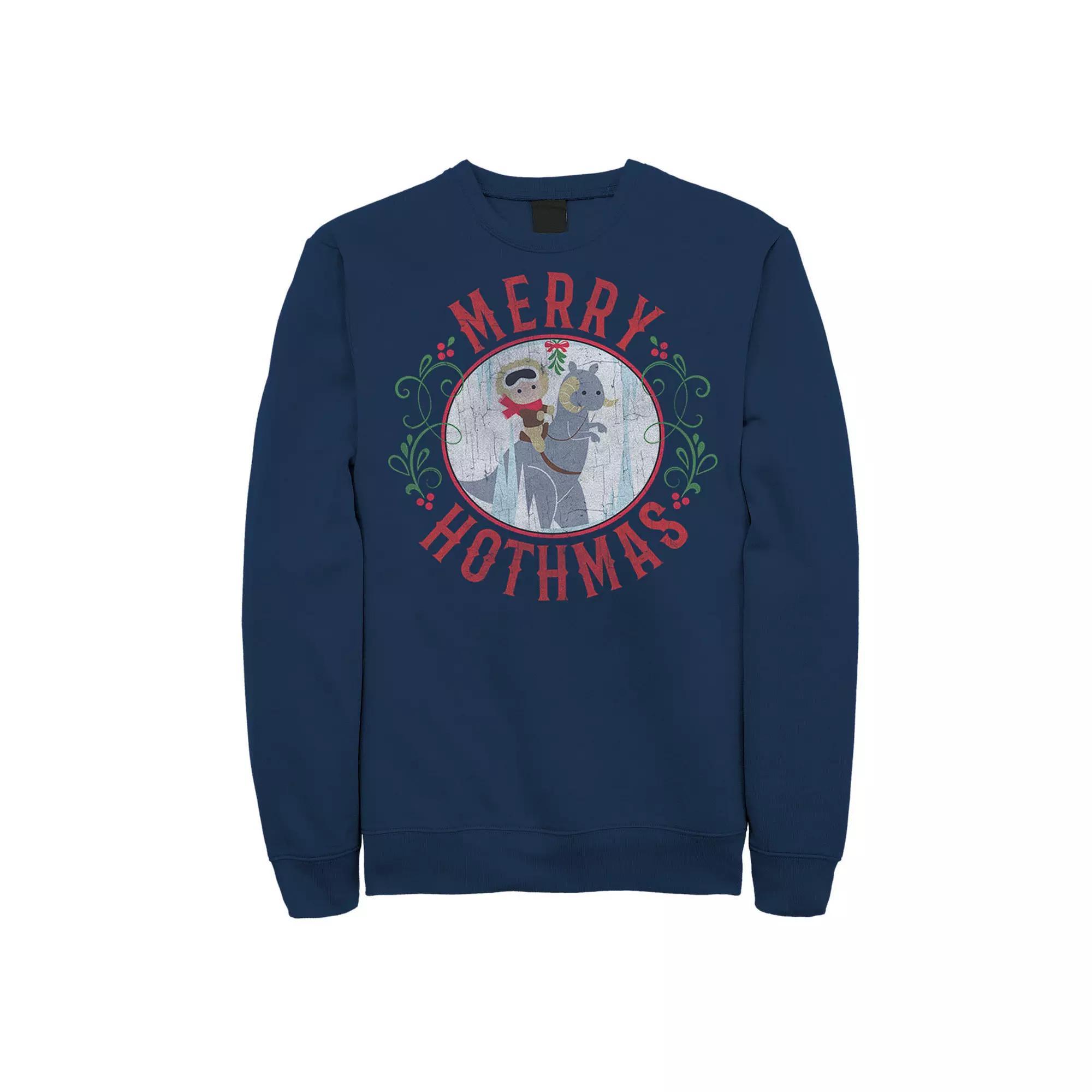 Men's Nickelodeon SpongeBob SquarePants I'm Ready For Santa Ugly Christmas Graphic Fleece Pullover, Size: 3XL, Blue Product Image
