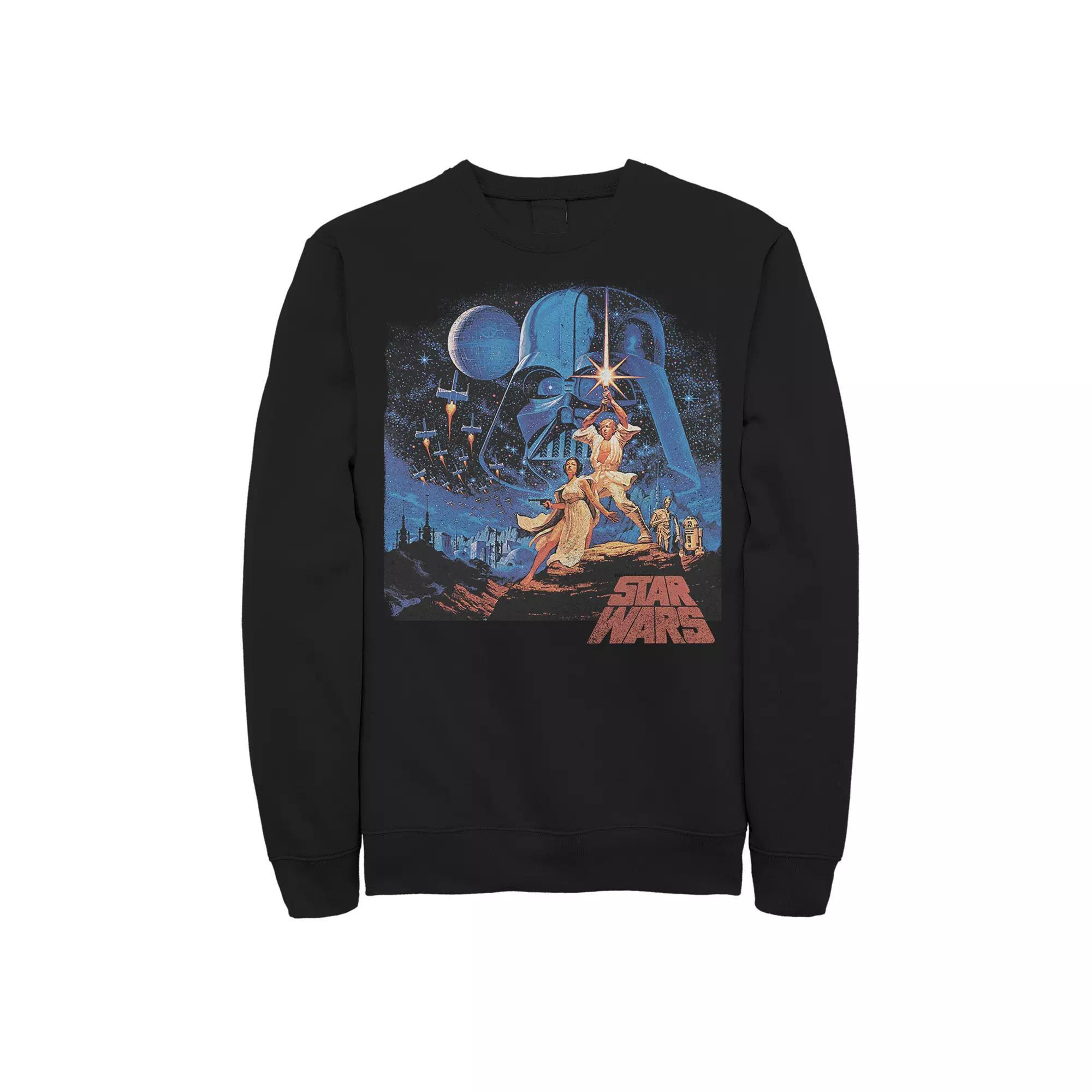 Men's Star Wars Classic Poster Sweatshirt, Size: Medium, Black Product Image