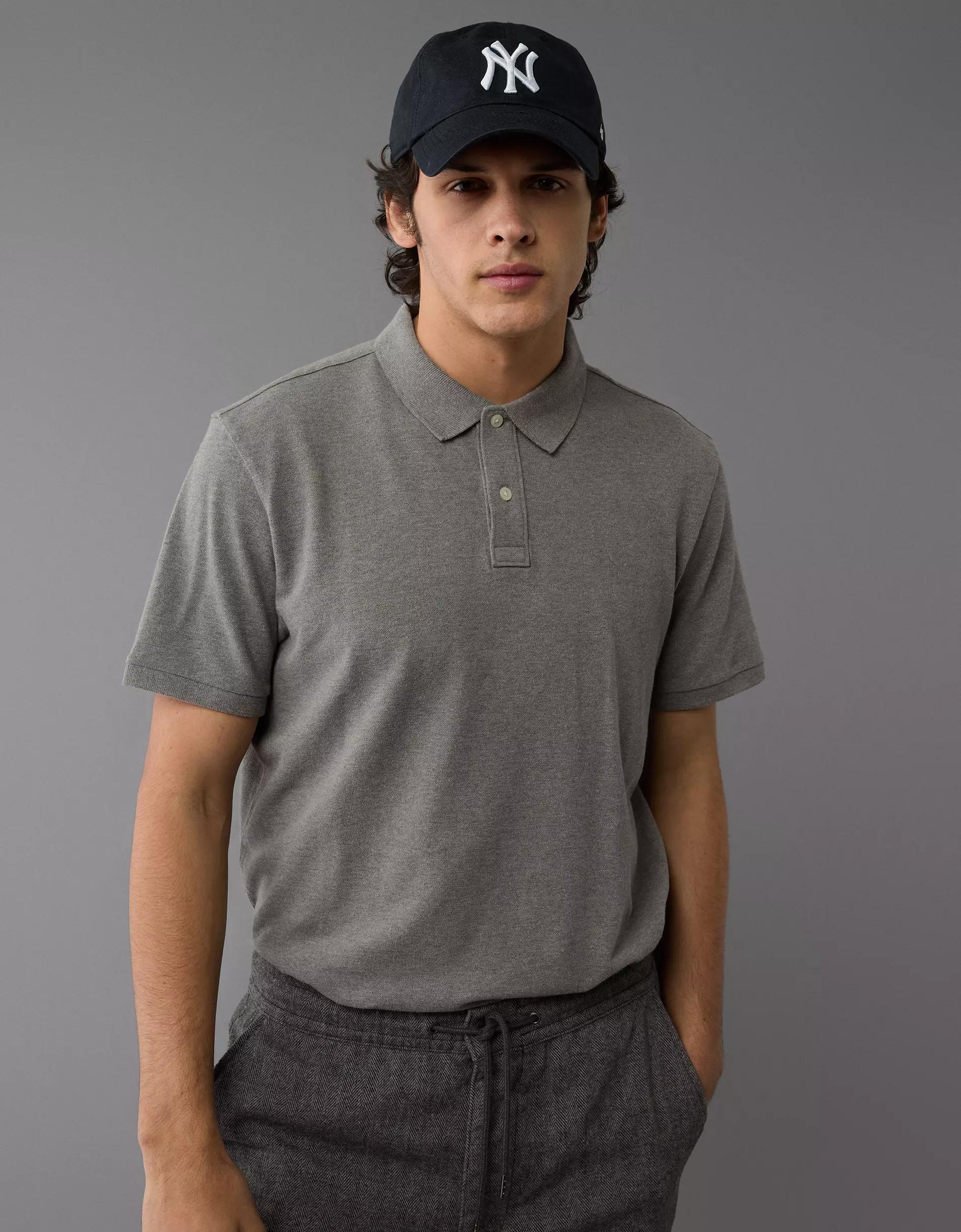 AE Lived-In Pique Polo Shirt Product Image