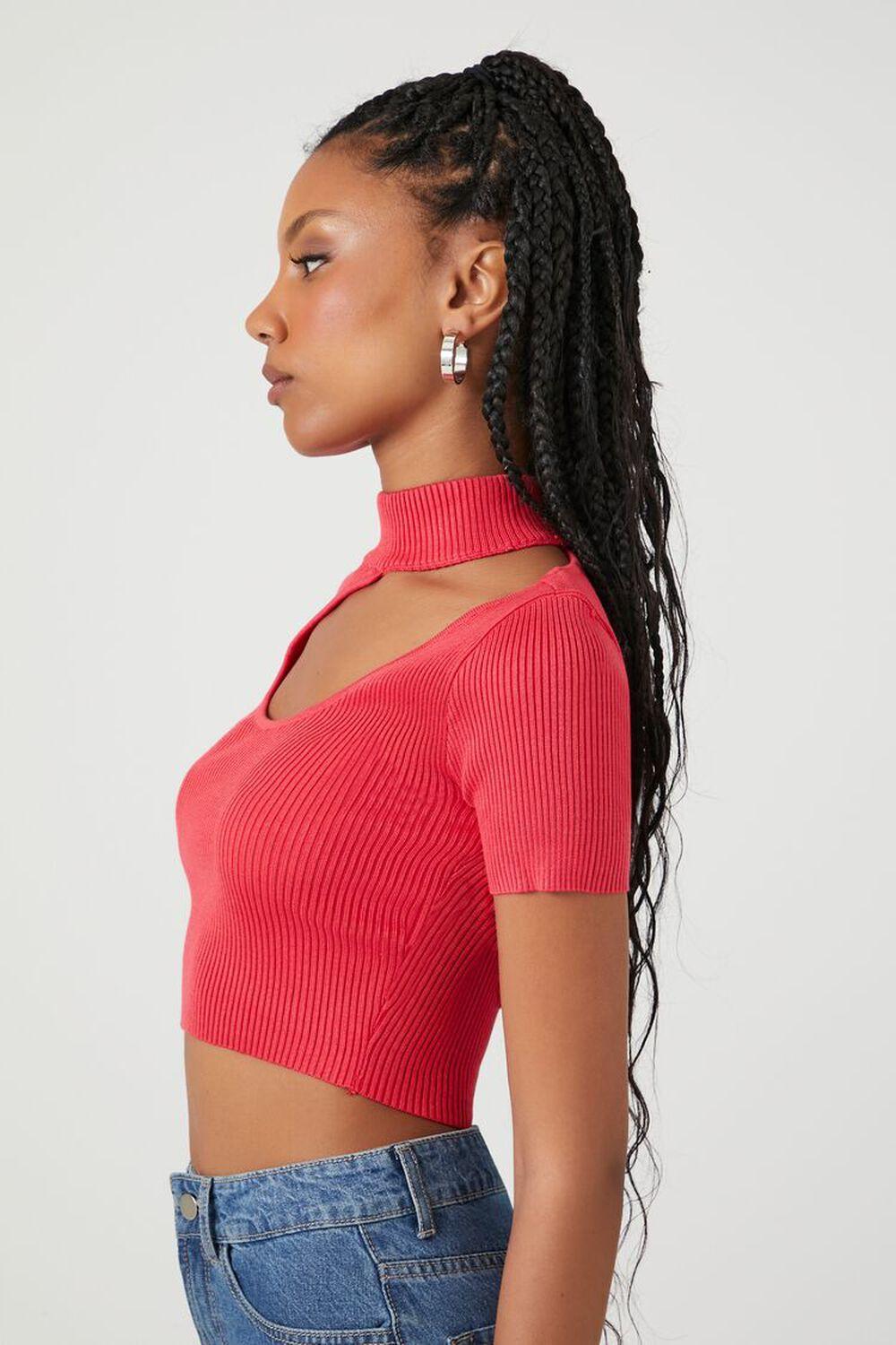 Sweater-Knit Cutout Crop Top | Forever 21 Product Image