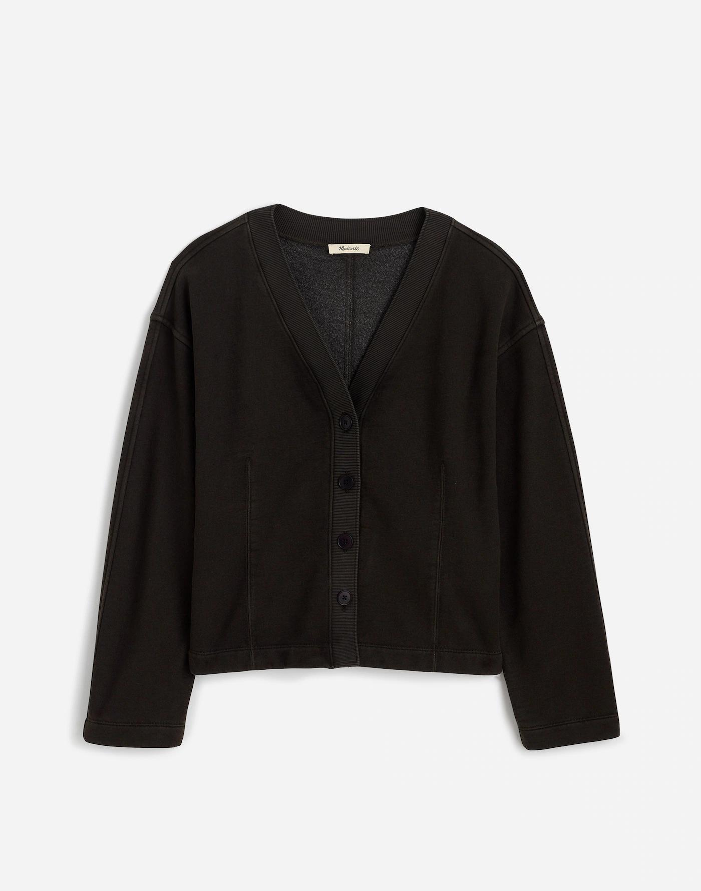 Darted Cardigan Sweatshirt Product Image