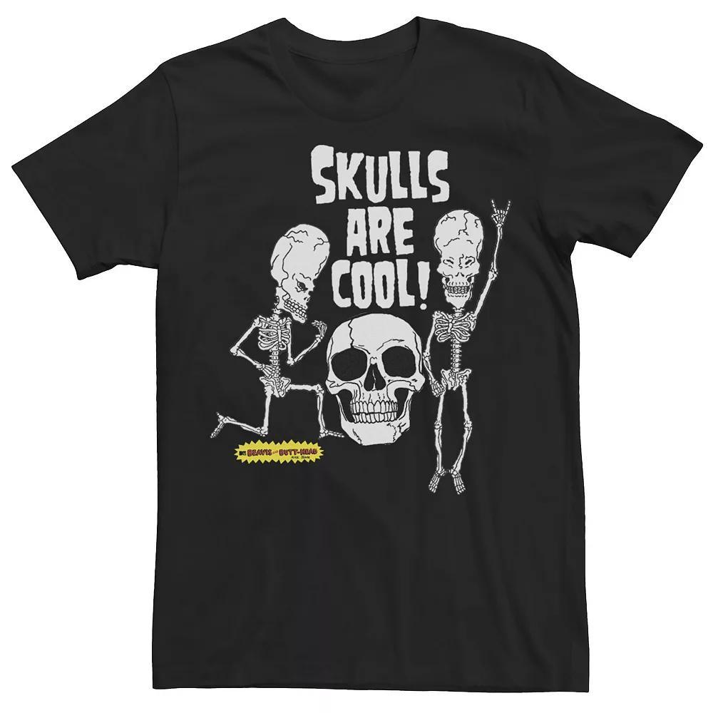 Men's Beavis and Butt-Head "Skulls Are Cool" Graphic Tee, Size: 3XL, Grey Product Image