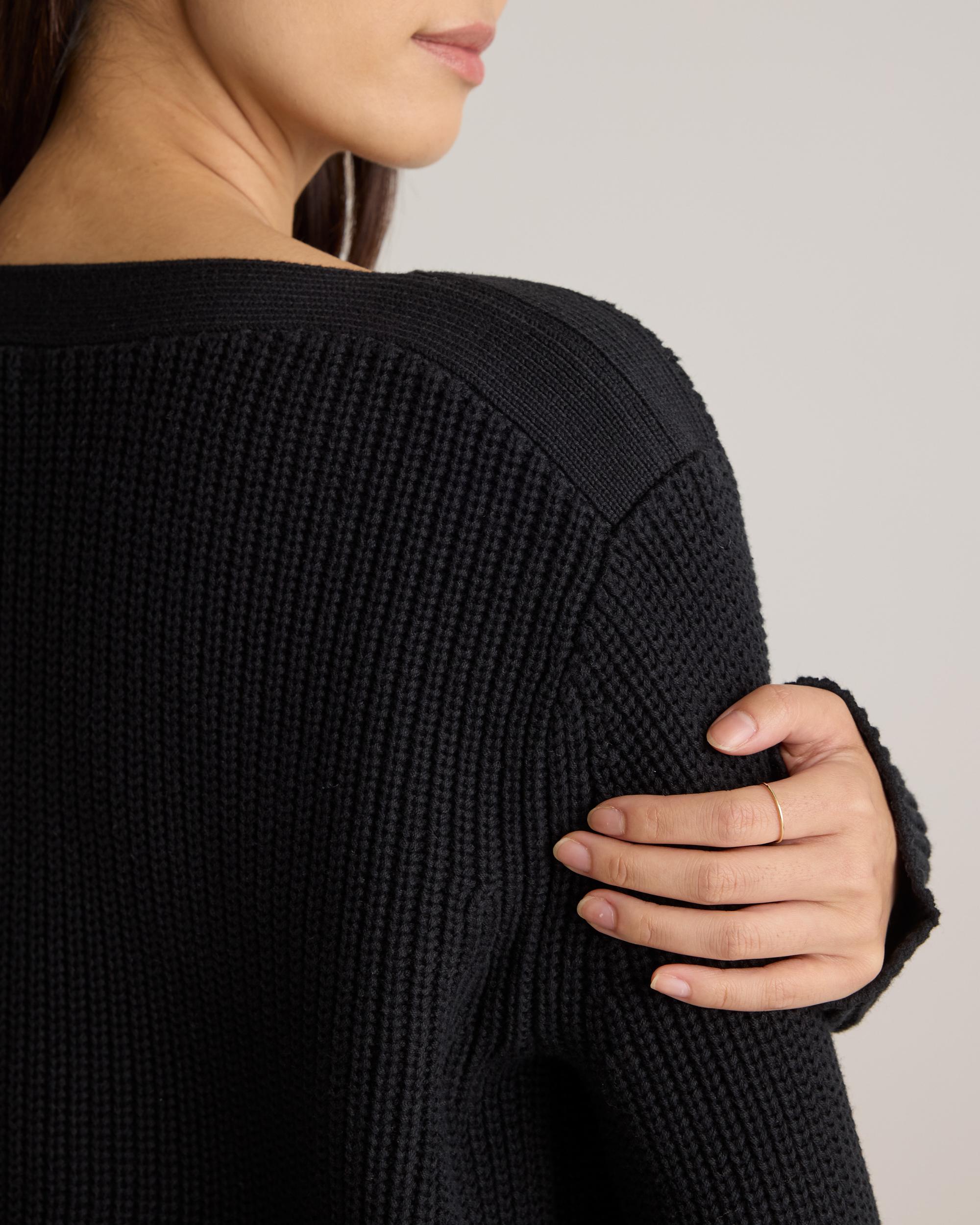 Quince | Women's Fisherman Boatneck Sweater Organic Cotton Product Image