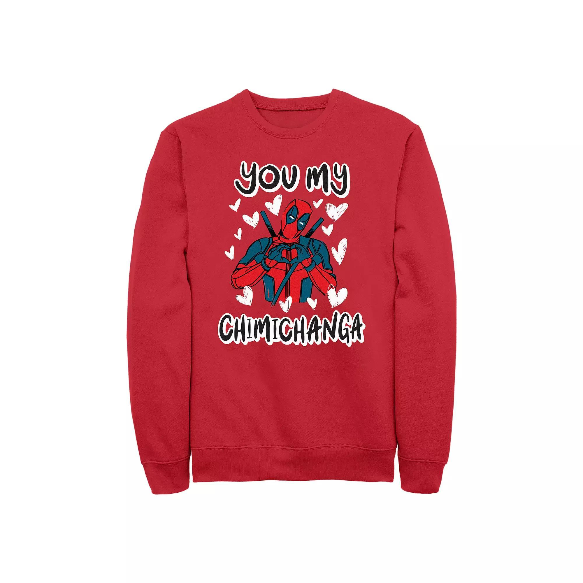 Men's Marvel Deadpool You My Chimichanga Graphic Fleece, Size: Small, Red Product Image