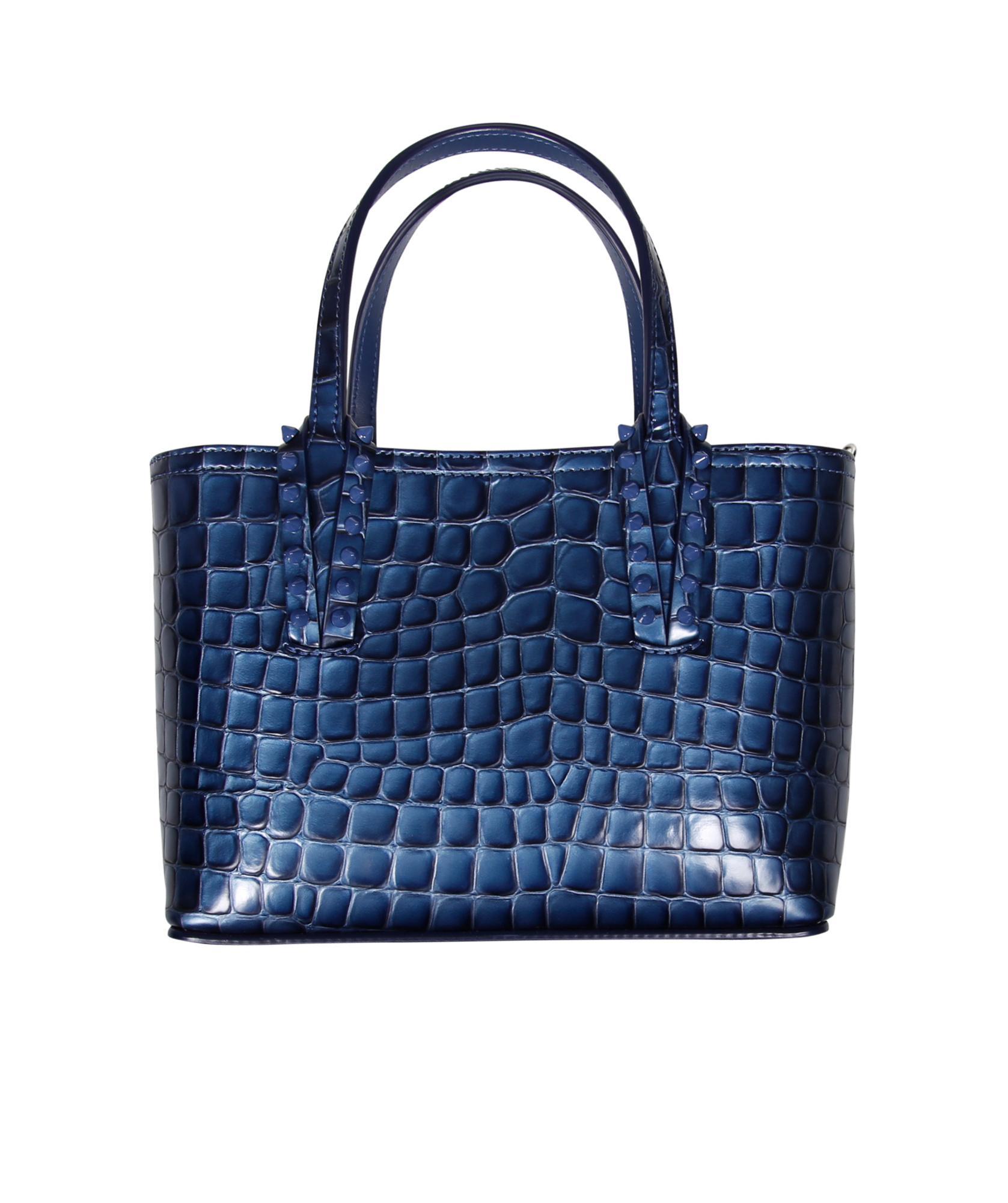 CHRISTIAN LOUBOUTIN Cabata Embossed Mini Bag In Blue Product Image