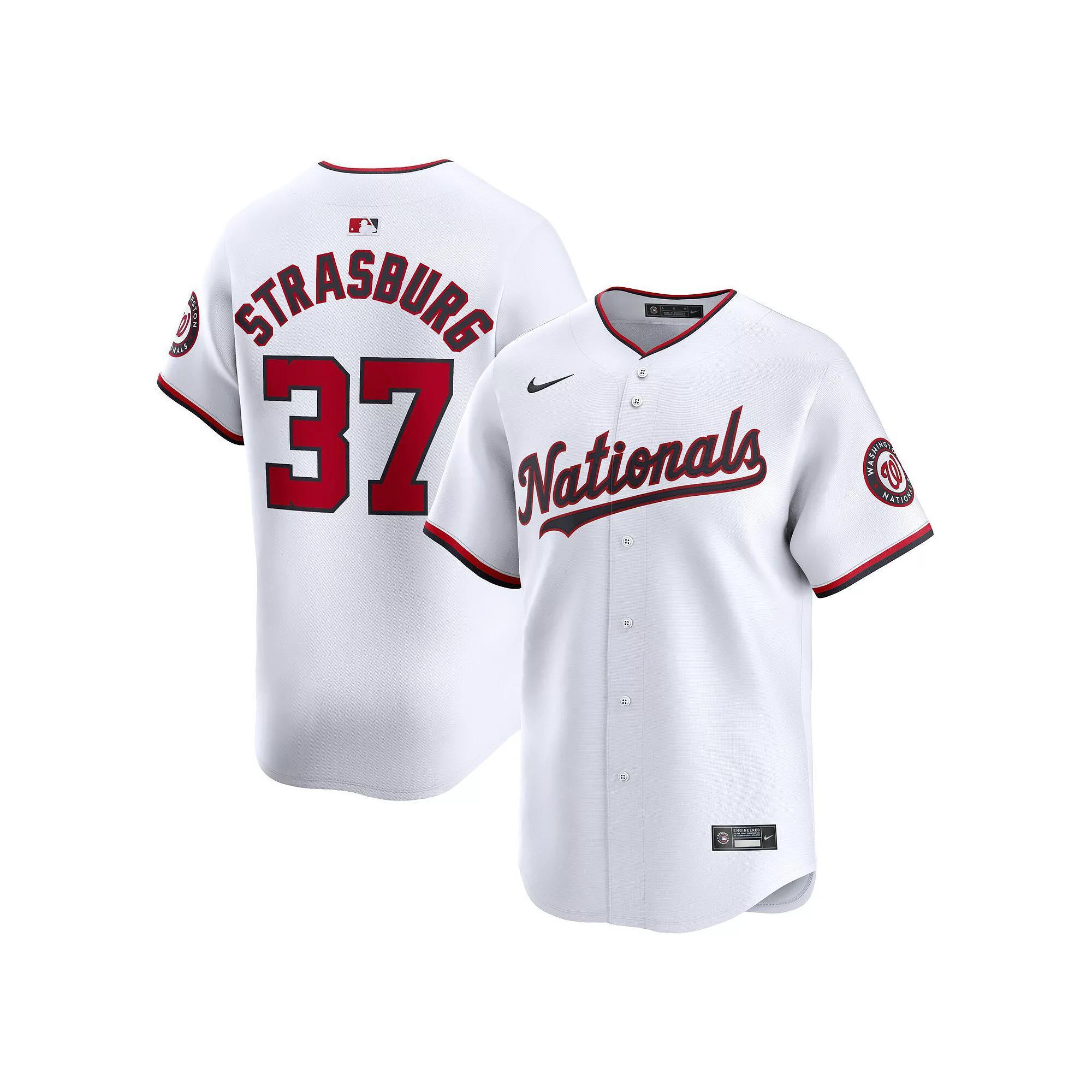 Men's Nike Stephen Strasburg White Washington Nationals Home Limited Player Jersey, Size: Small Product Image