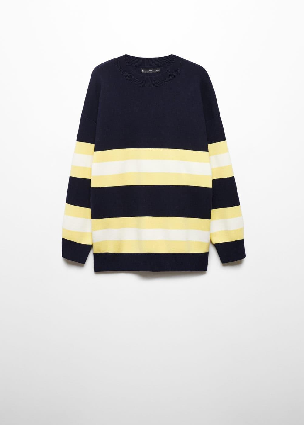 Mango half stripe oversized sweater Product Image