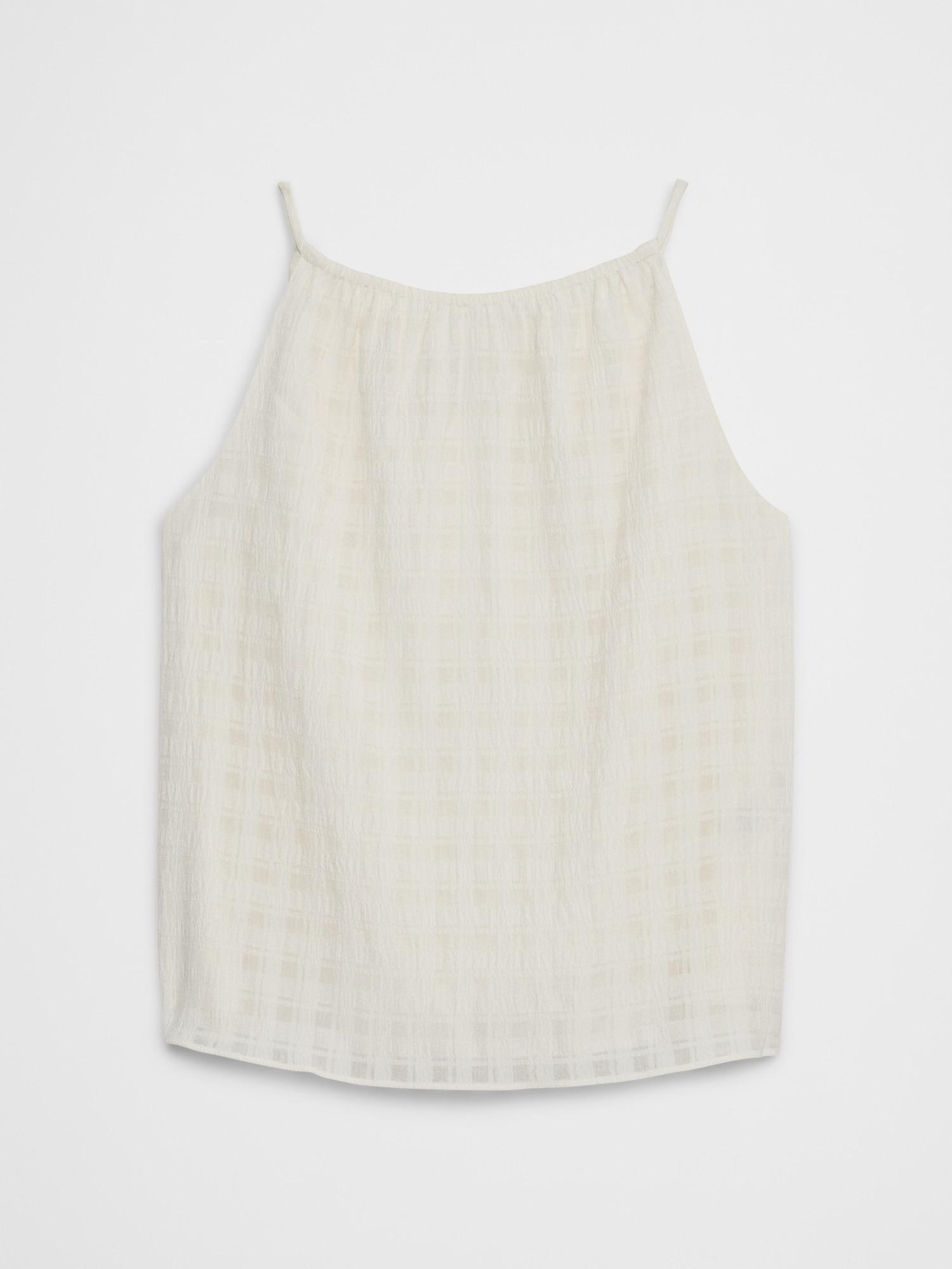 Jacquard Gathered Halter Top Product Image