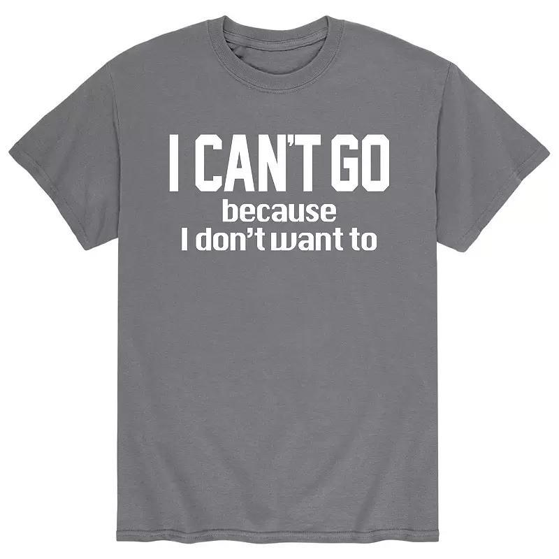 Mens I Cant Go Tee Grey Product Image
