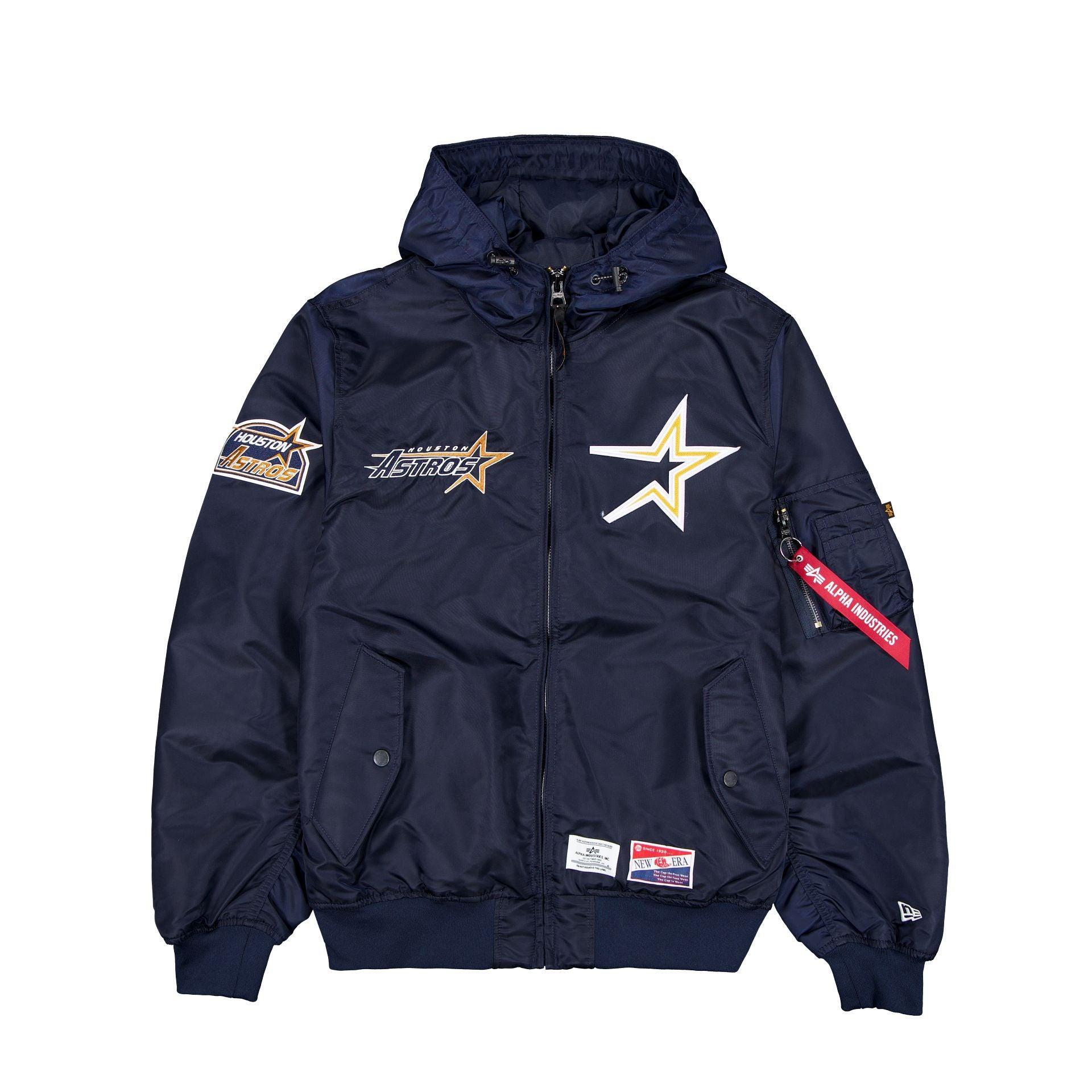 Alpha Industries x Houston Astros Cooperstown L-2B Hooded Bomber Jacket Male Product Image
