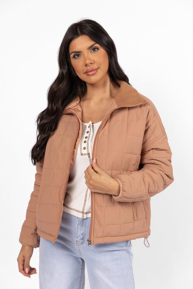 Vail Valley Brown Lightweight Puffer Jacket FINAL SALE Product Image