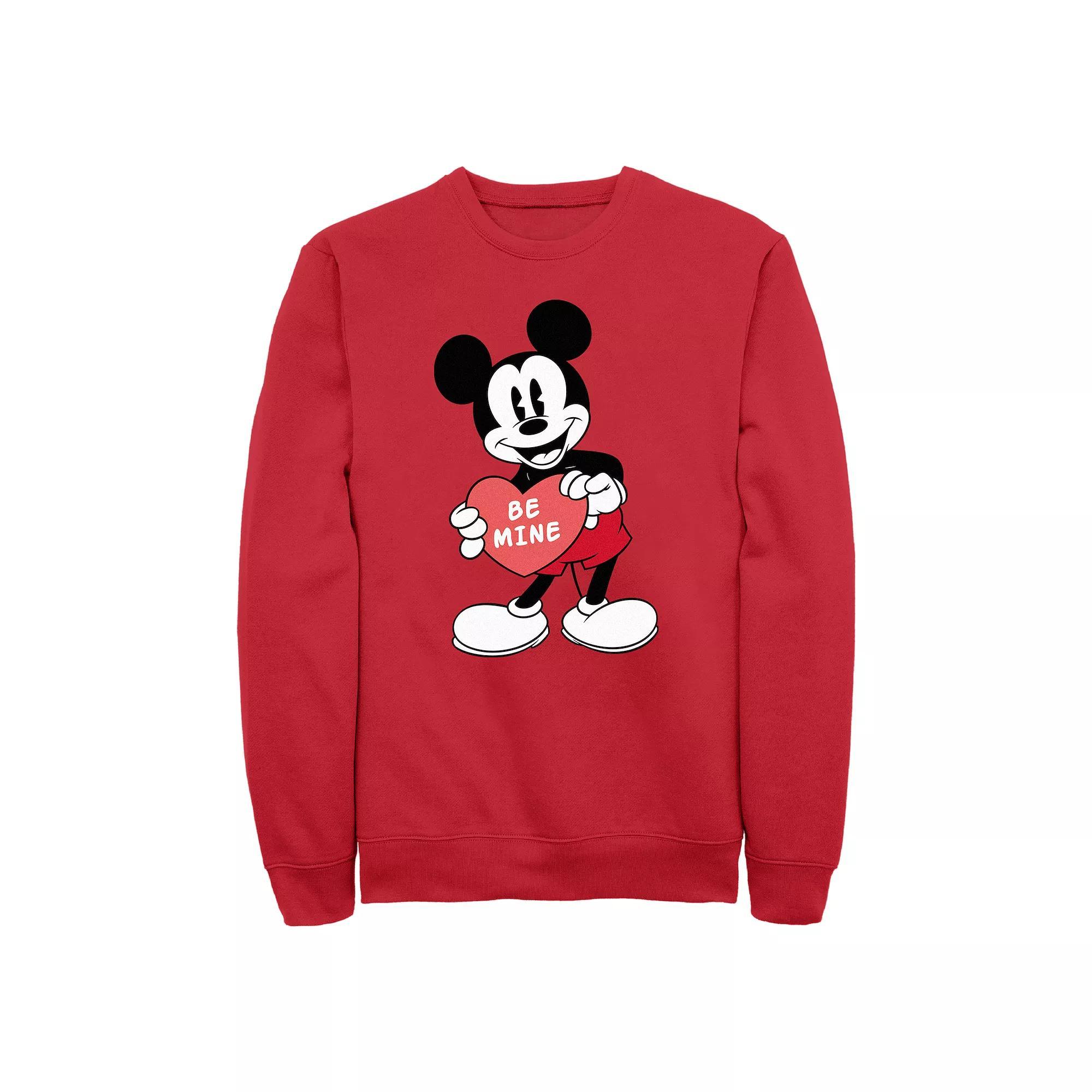 Disney's Mickey Mouse Be Mine Card Men's Graphic Fleece, Size: XL, Red Product Image
