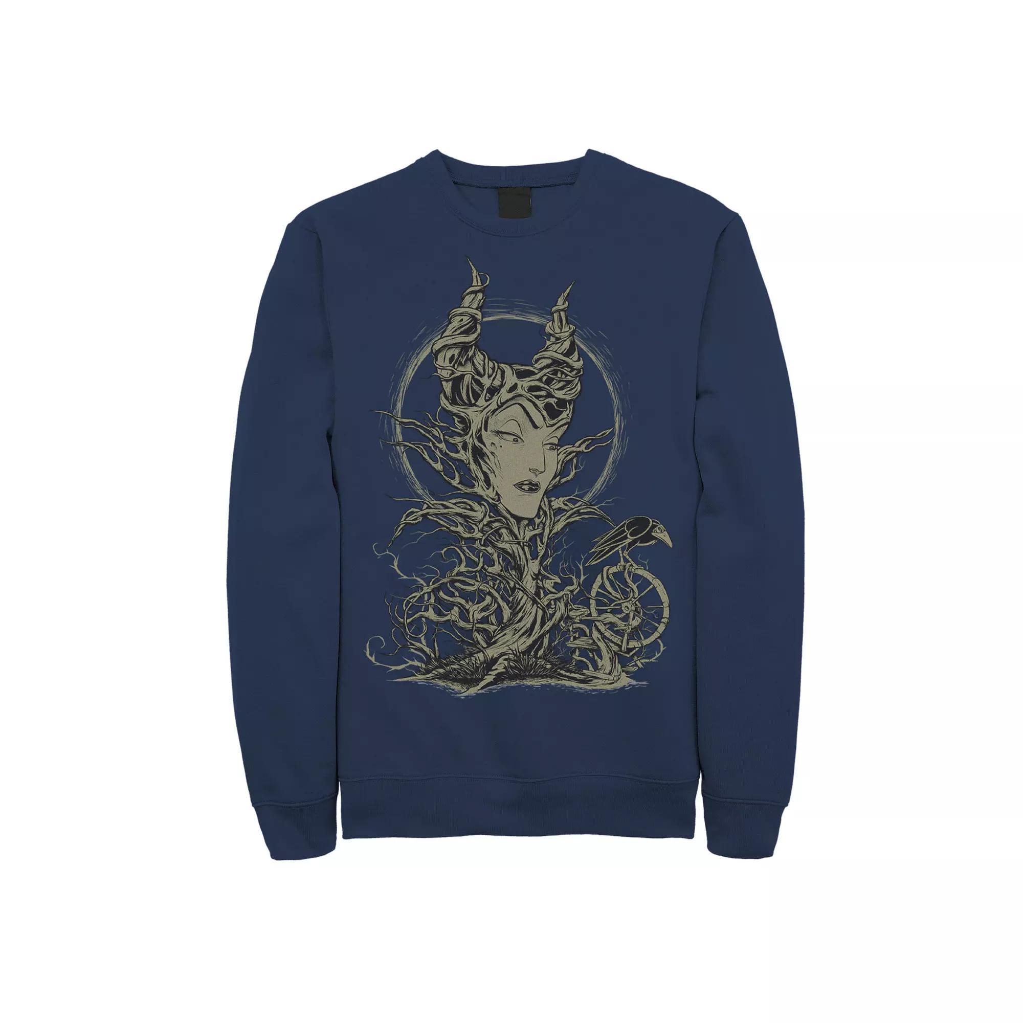 Disney's Sleeping Beauty Maleficent Men's Crow Branches Sweatshirt, Size: XXL, Blue Product Image