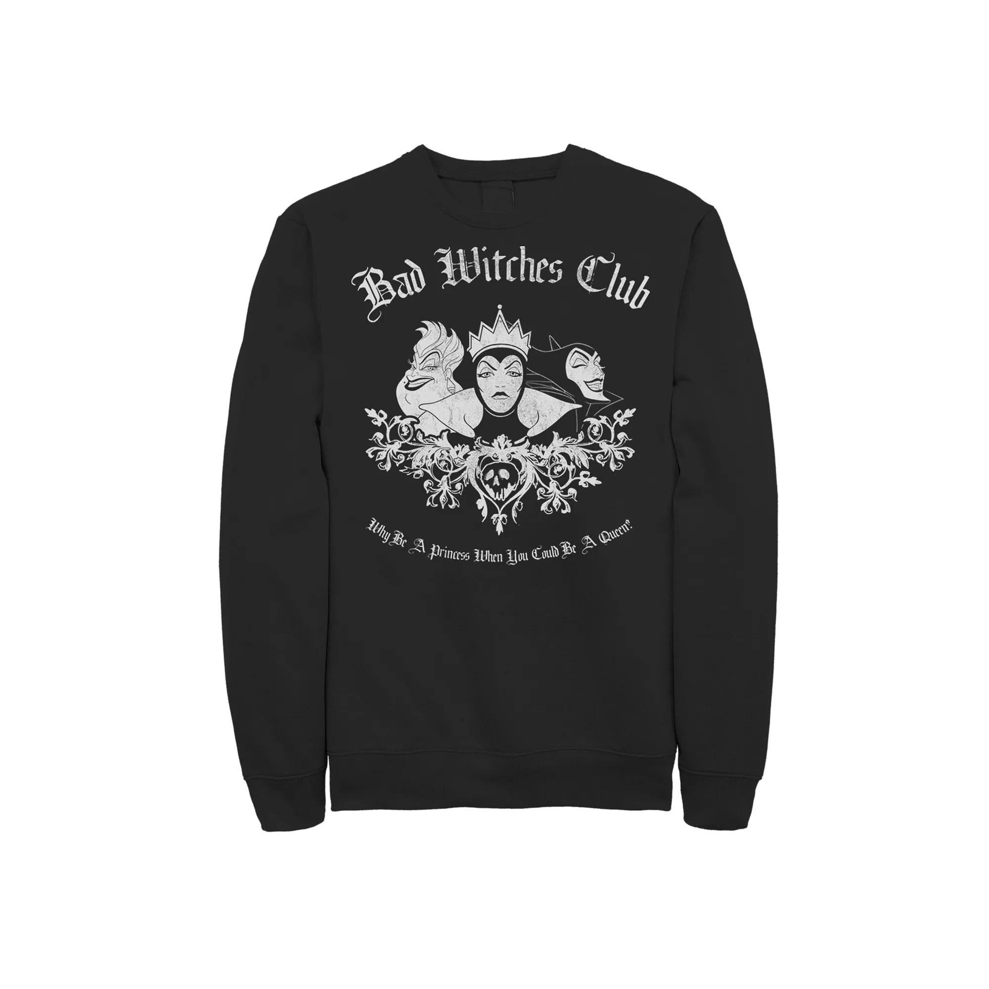 Disney's Villains Big & Tall Bad Witches Club Group Shot Fleece Graphic Pullover, Men's, Size: 4XL, Black Product Image