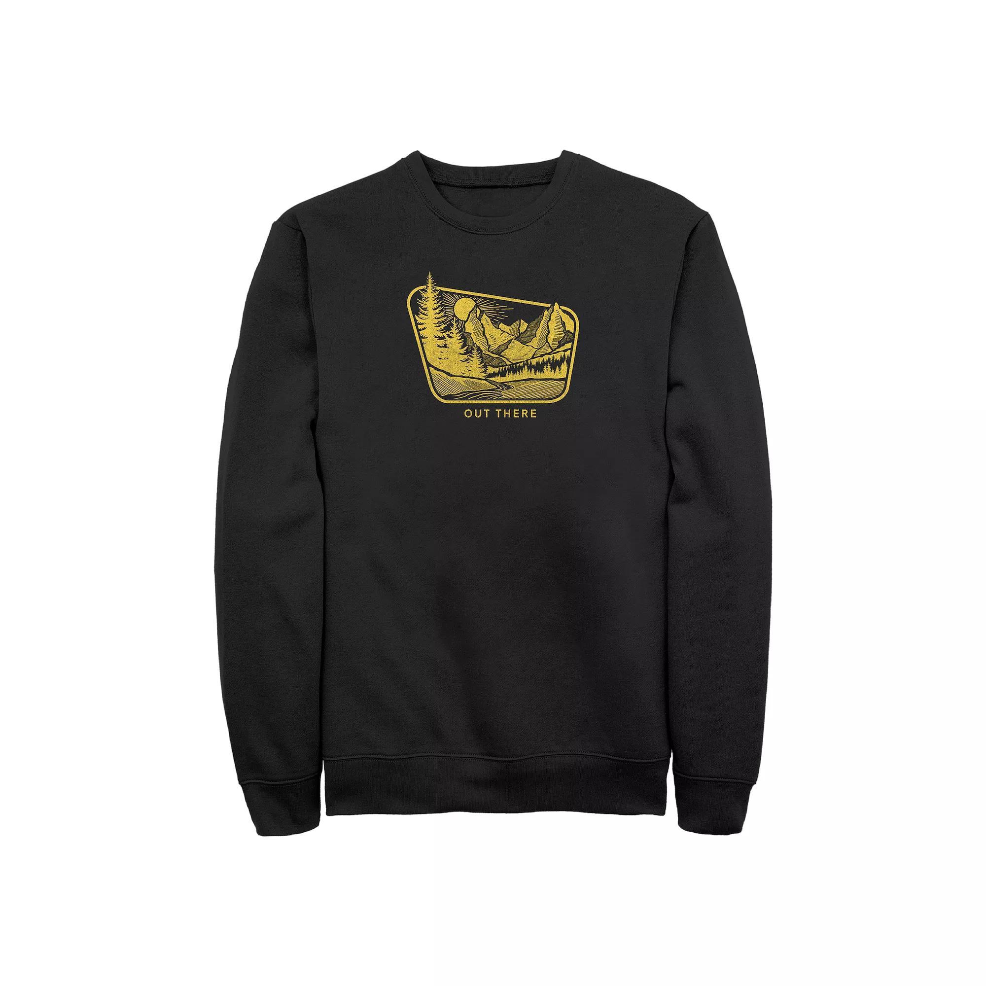 Big & Tall Out There Graphic Fleece Sweatshirt, Men's, Size: 4XL Tall, Black Product Image