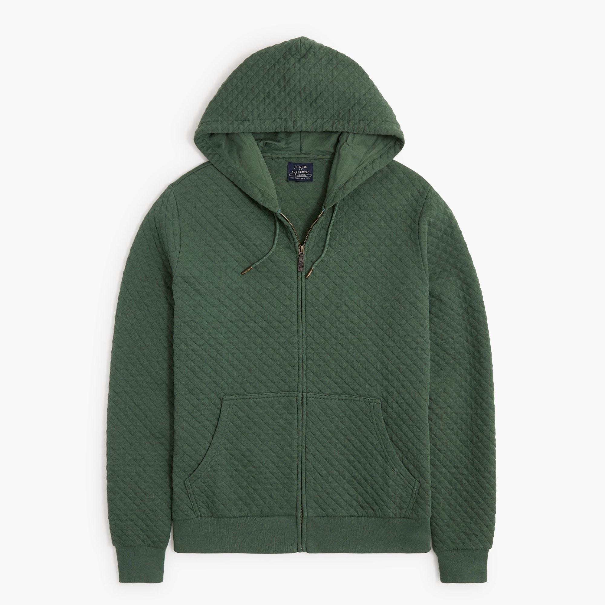 Quilted full-zip hoodie Product Image