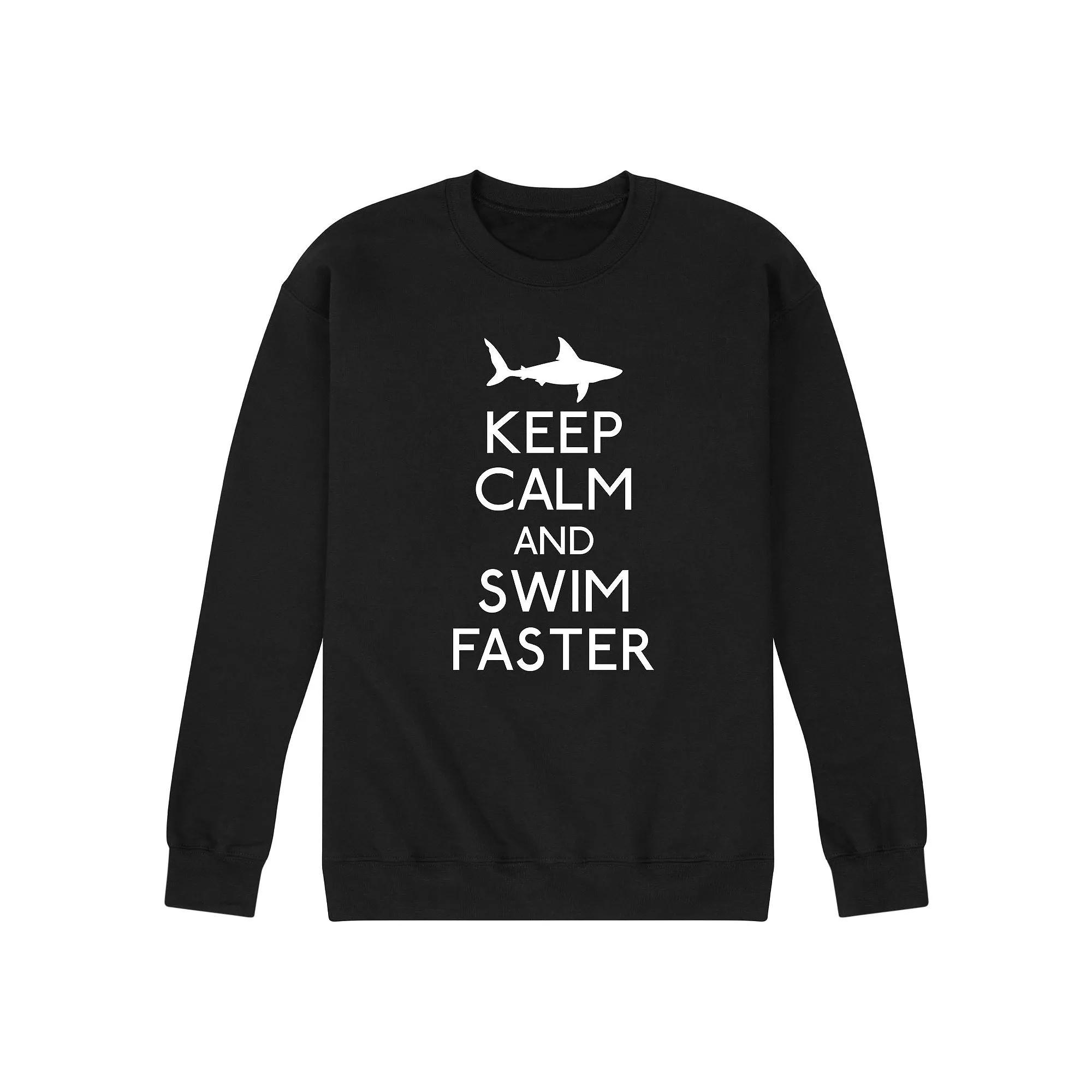Mens Swim Faster Graphic Fleece Sweatshirt Product Image