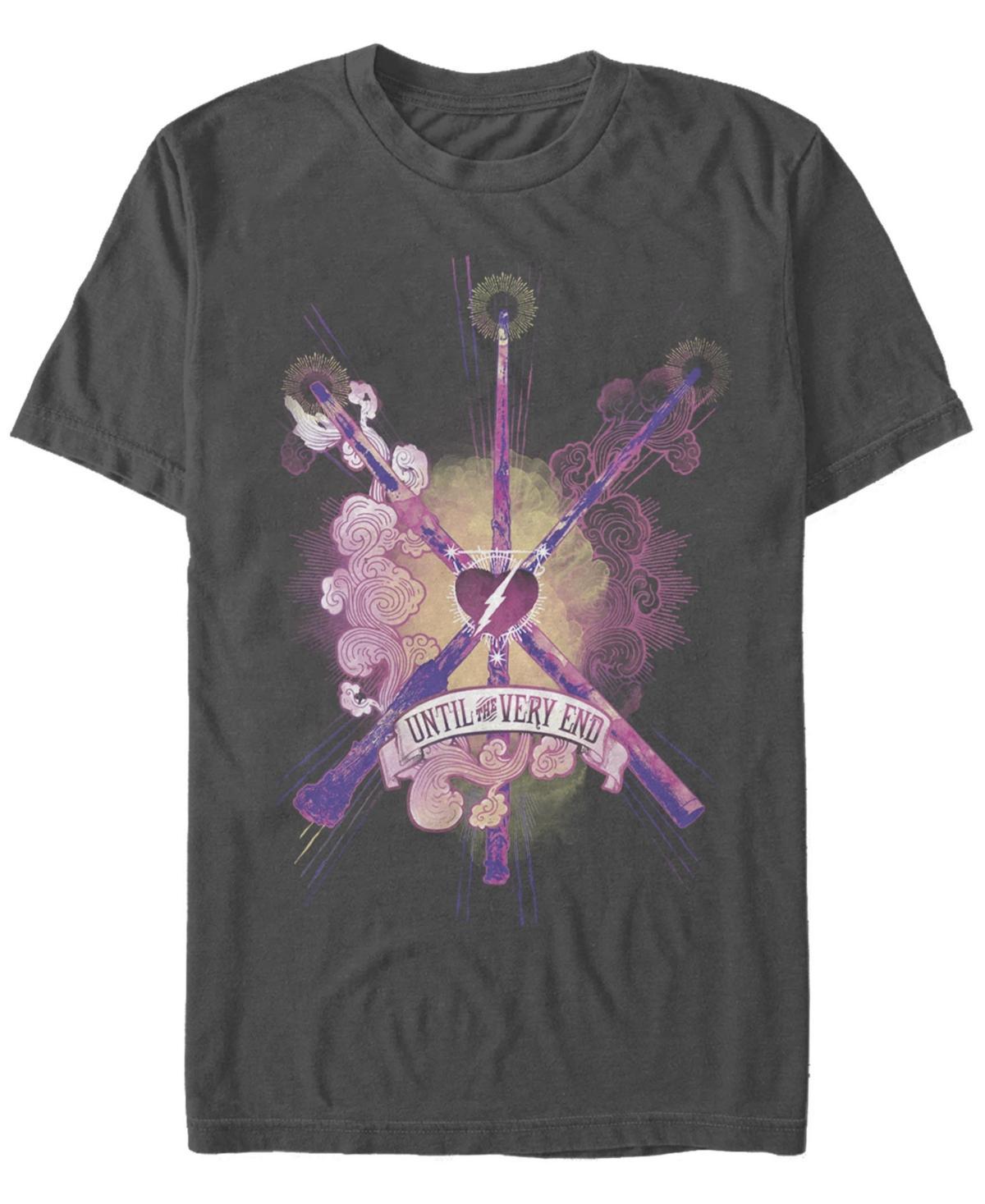 Men's Harry Potter Until The Very End Wands Tee, Size: Small, Athletic Grey Product Image