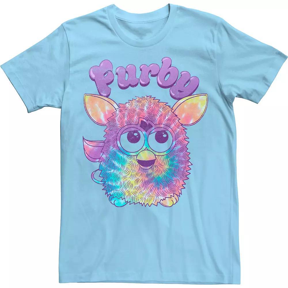Men's Furby Tie Dye Portrait Tee, Size: Small, Light Blue Product Image