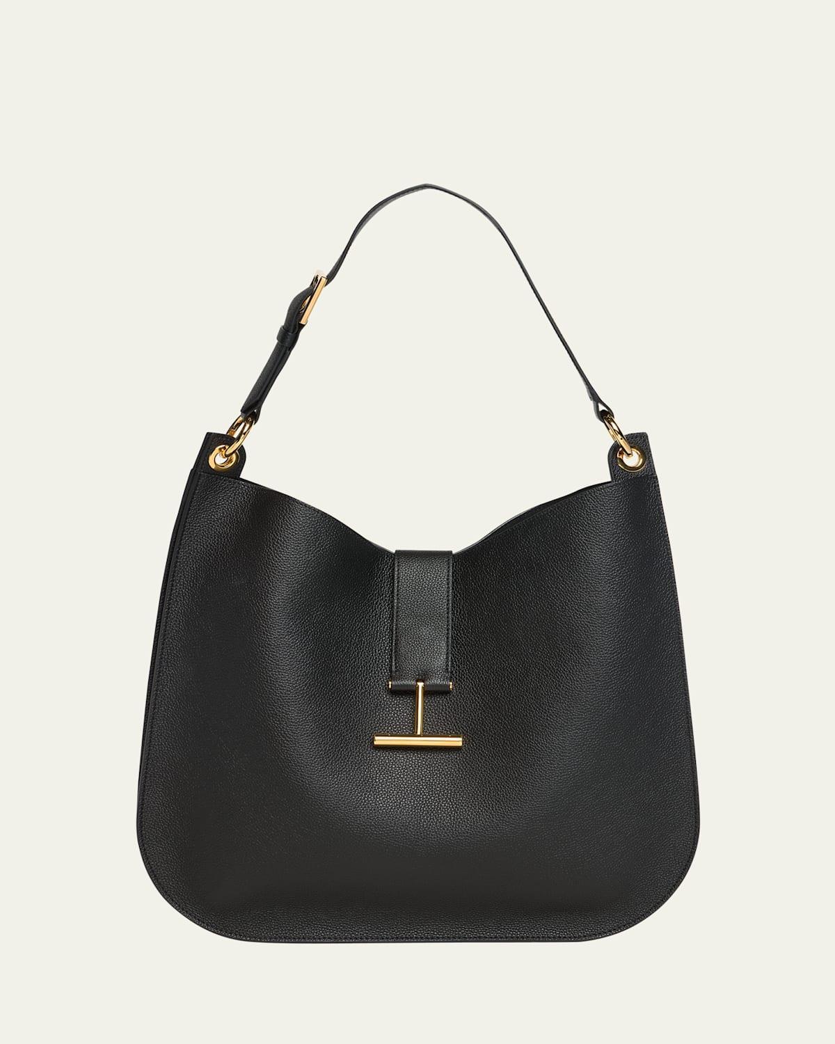 Tara Large Hobo Crossbody in Grained Leather Product Image