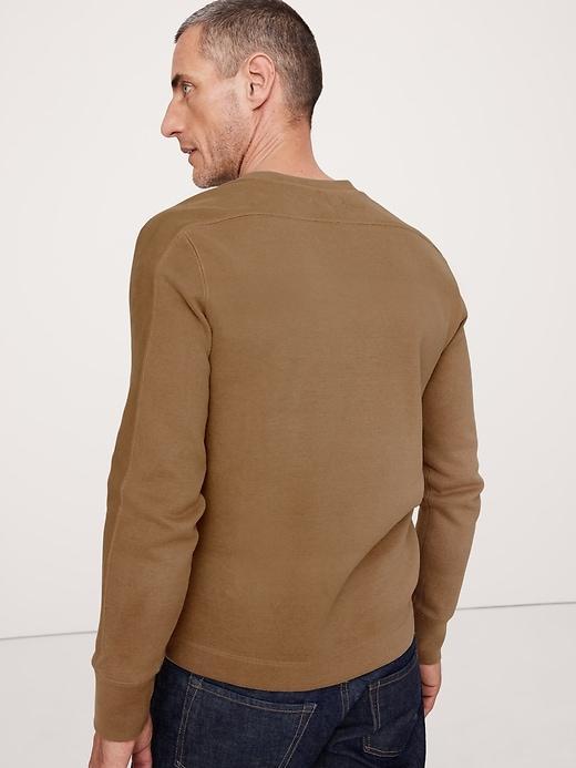 Double-Knit Henley T-Shirt Product Image
