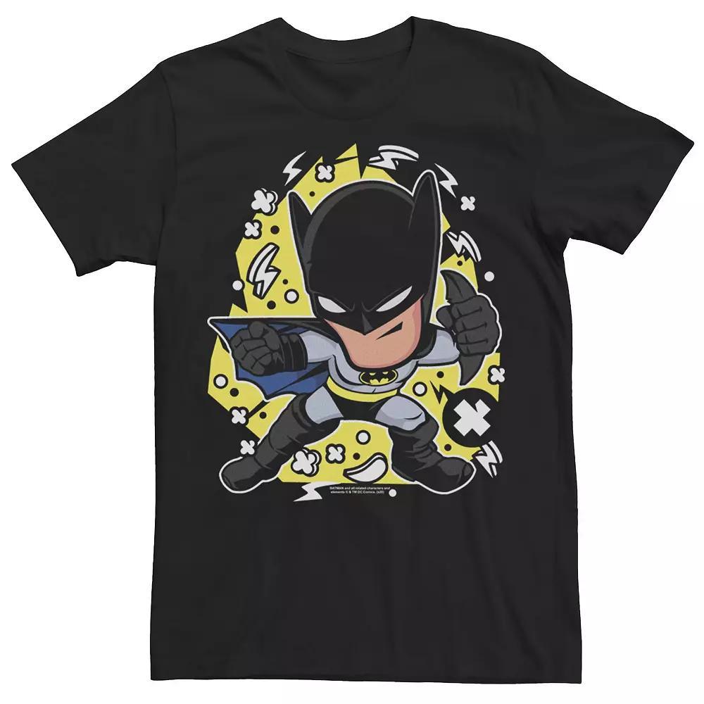 Men's DC Fandome Batman Cartoon Doodle Tee, Size: Medium, Black Product Image