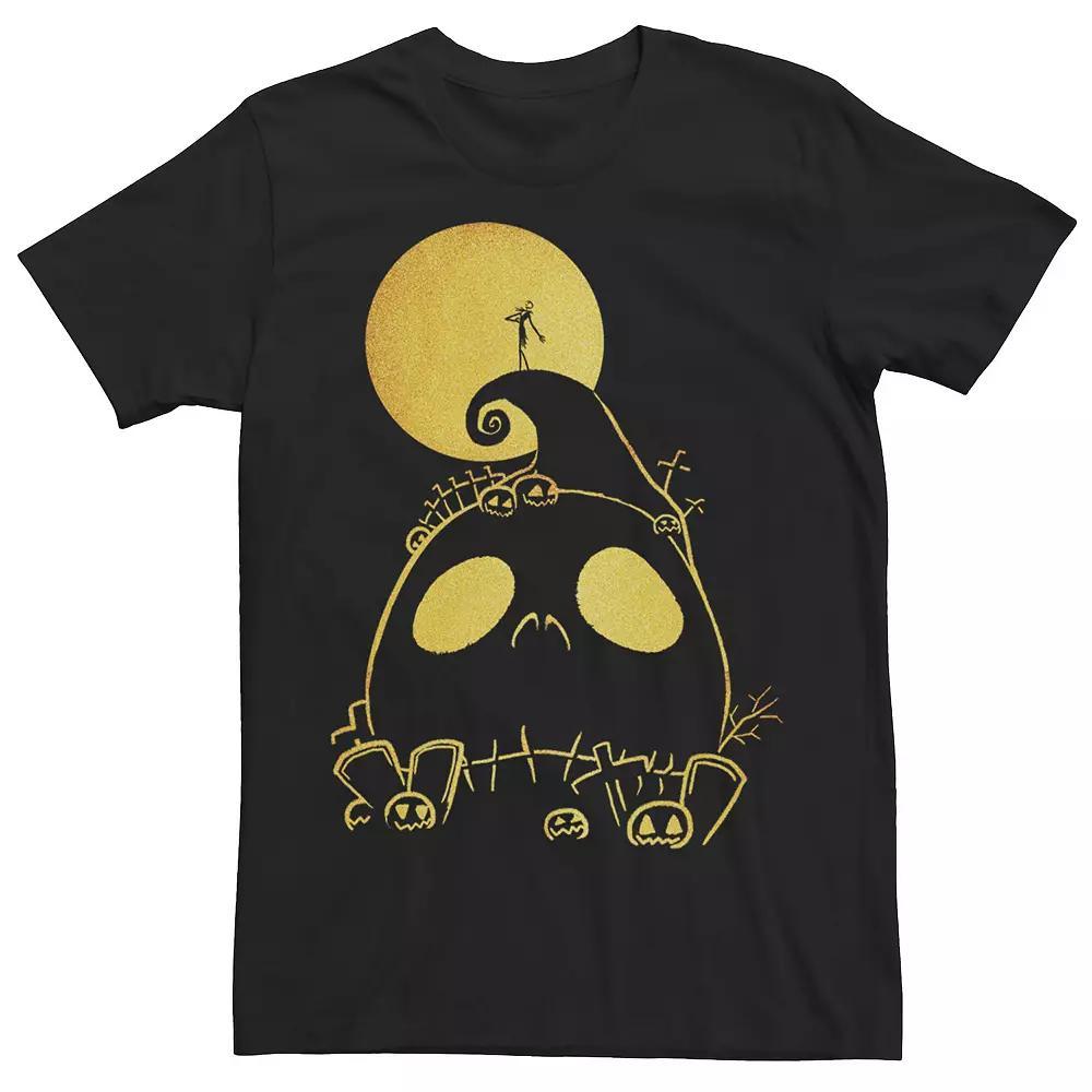 Disney's The Nightmare Before Christmas Jack Cemetery Line Art Men's Tee, Size: Large, Black Product Image