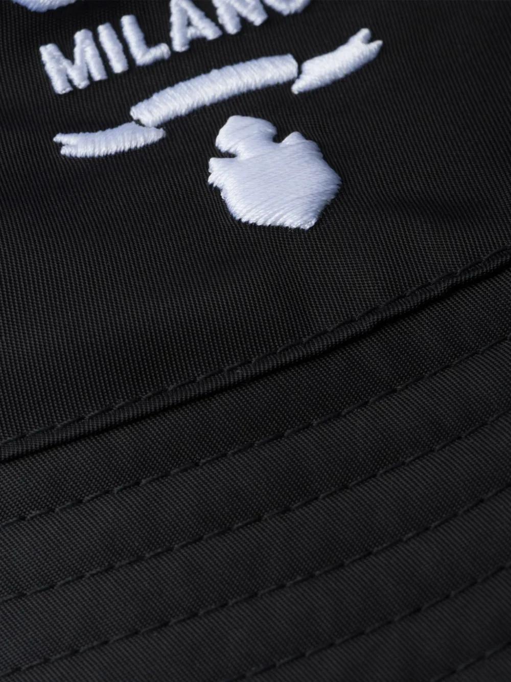 PRADA Logo-embroidered Bucket Hat In Black Product Image