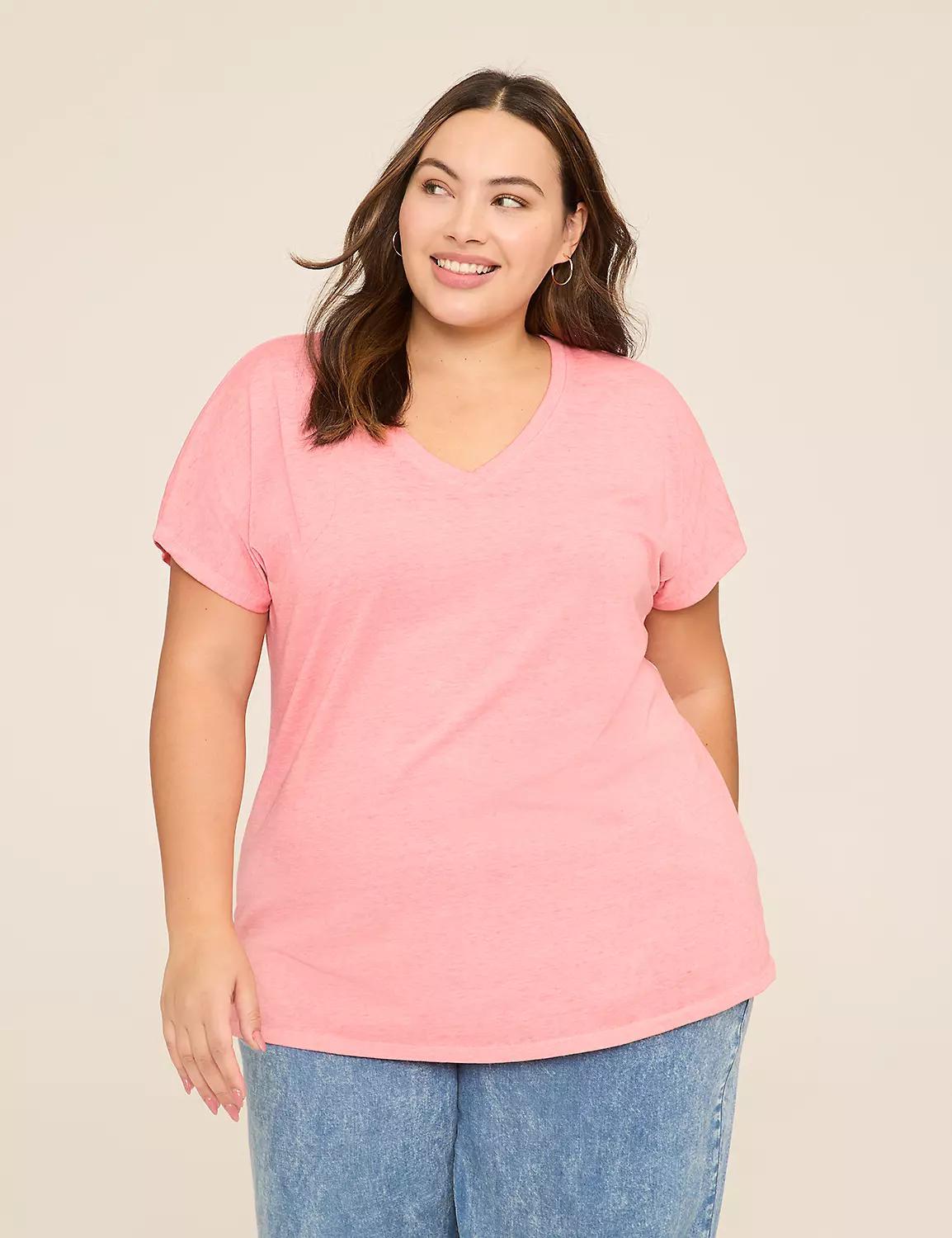 Dolman-Sleeve V-Neck Tee Product Image