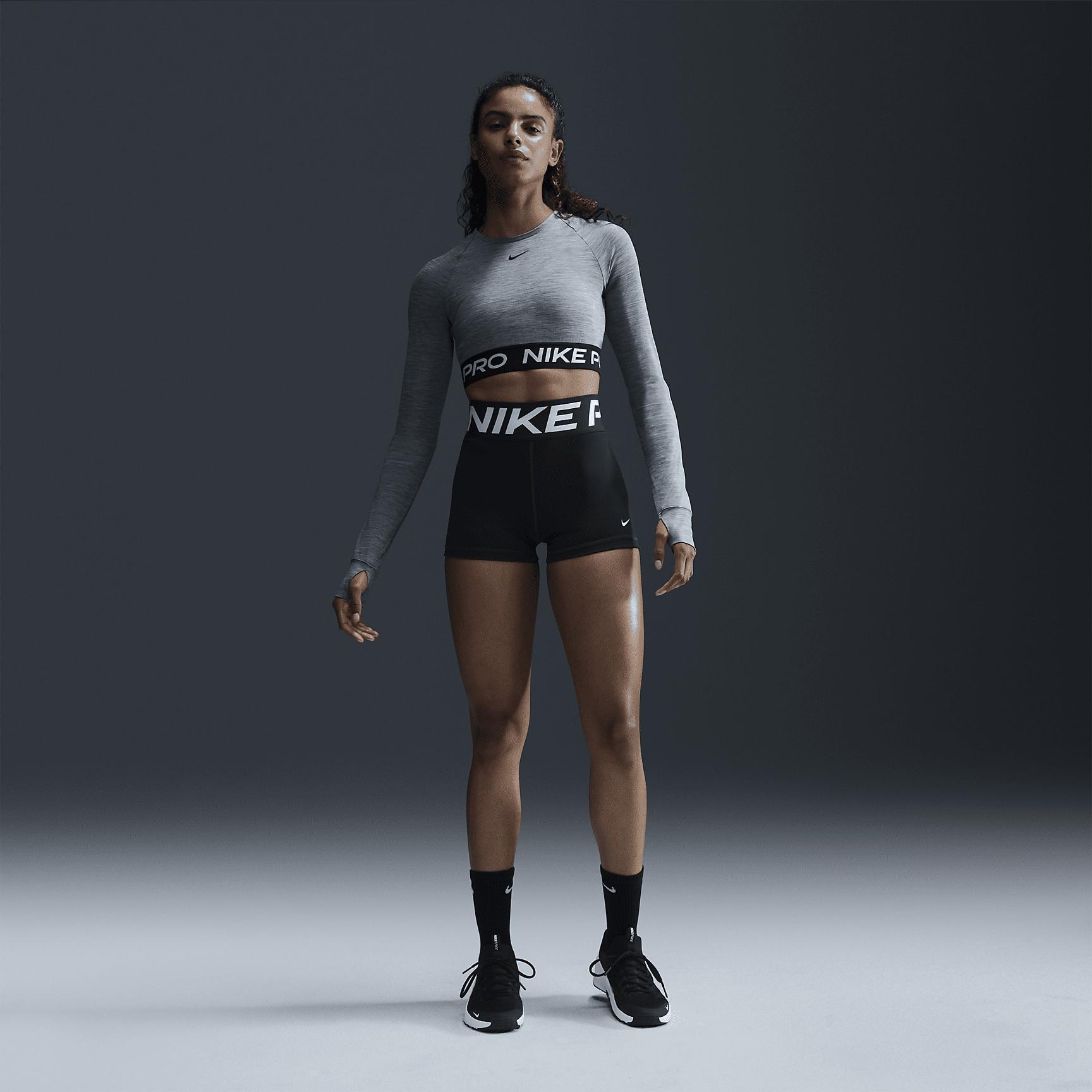 Nike Womens Pro 365 Dri-FIT Cropped Long-Sleeve T-Shirt Product Image
