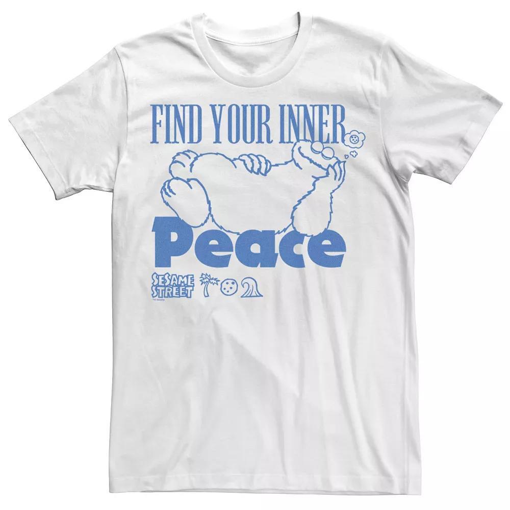 Mens Sesame Street Cookie Peace Tee Product Image