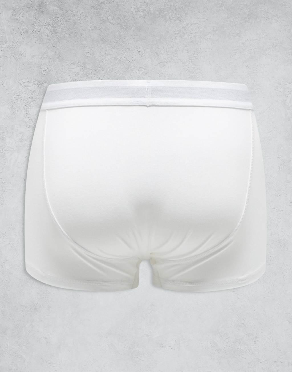 Topman 5 pack trunks in black, gray heather and white with white waistbands Product Image