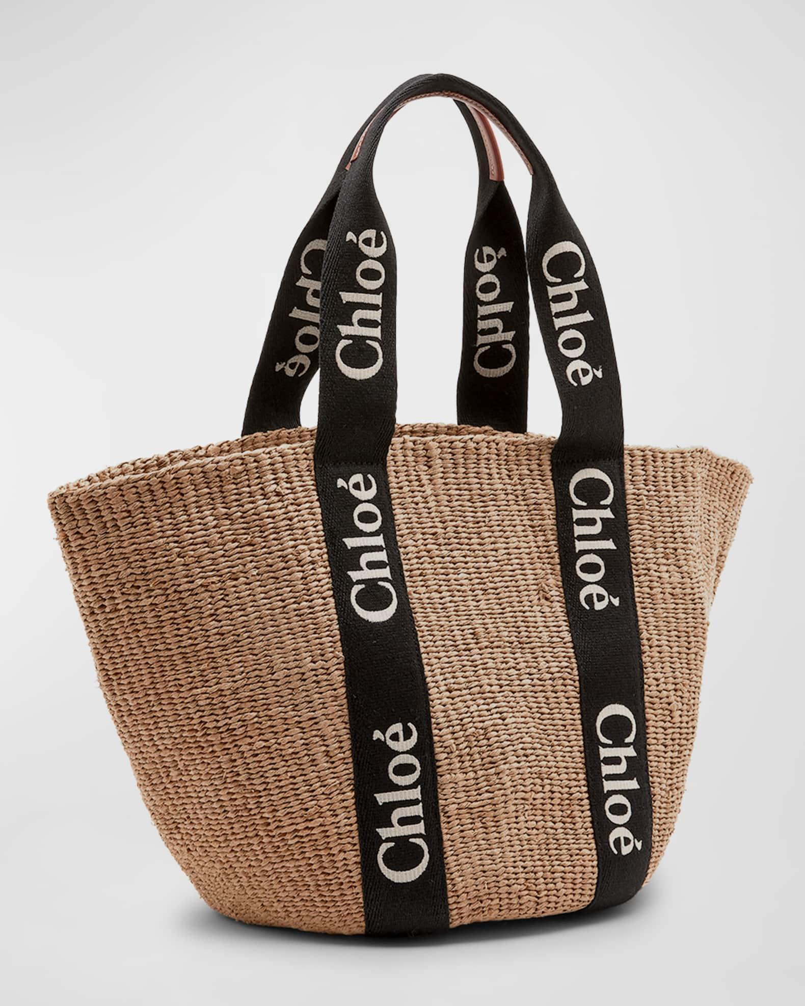 Woody Large Mifuko Basket Bag in Fair Trade Paper Embellished with Linen Product Image