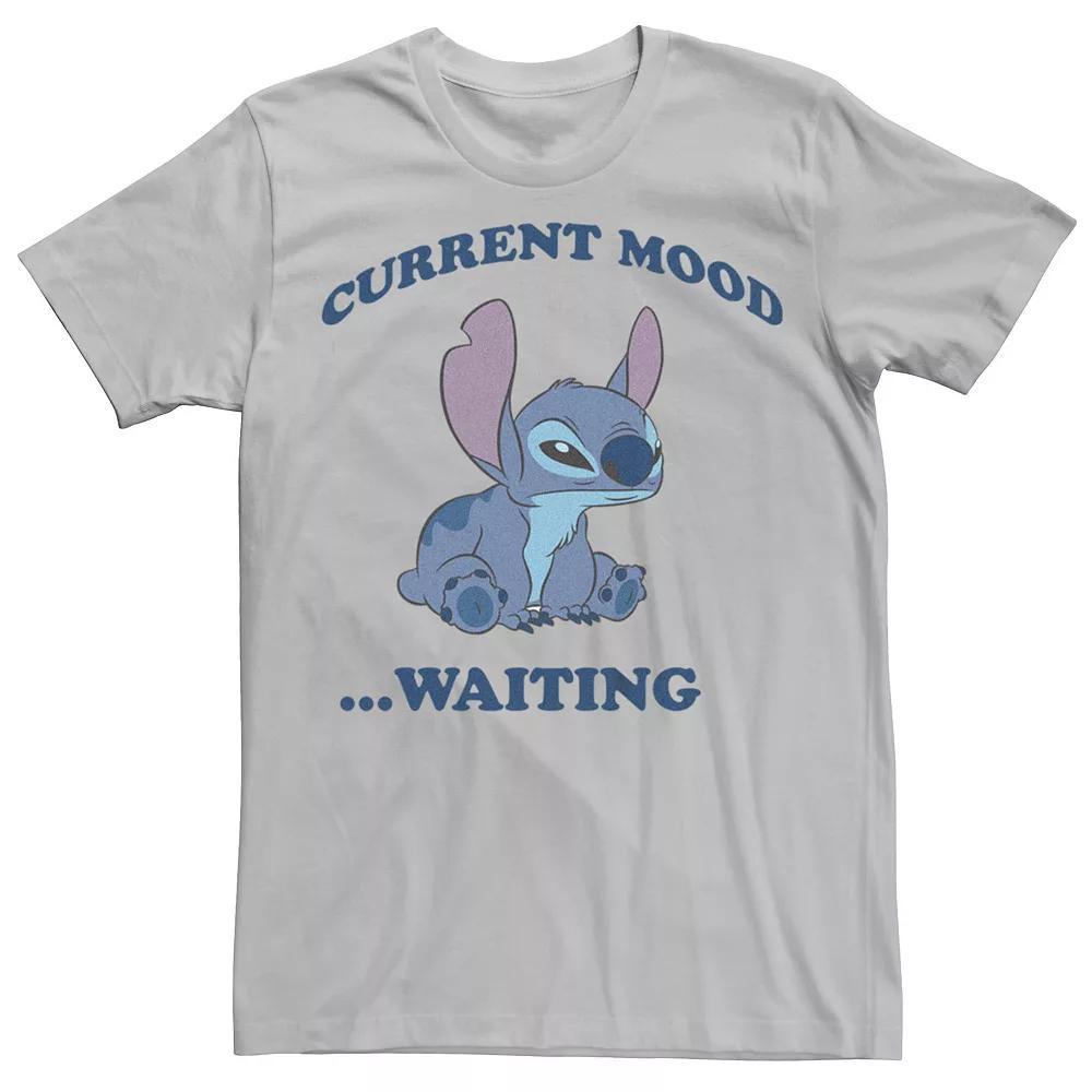 Disney's Lilo & Stitch Men's Current Mood Waiting Tee, Size: XS, Silver Product Image