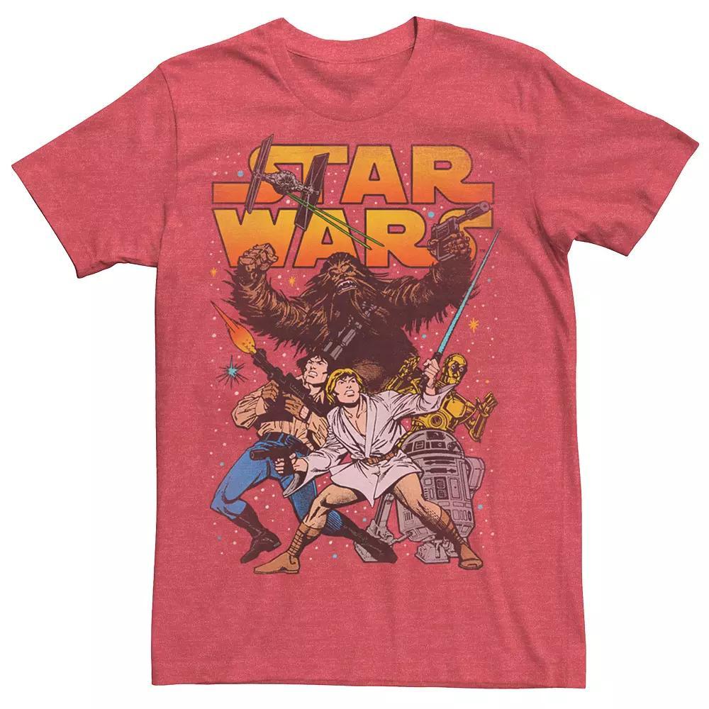 Men's A New Hope Ep4 Stand and Deliver Tee, Size: XL, Red Grey Product Image