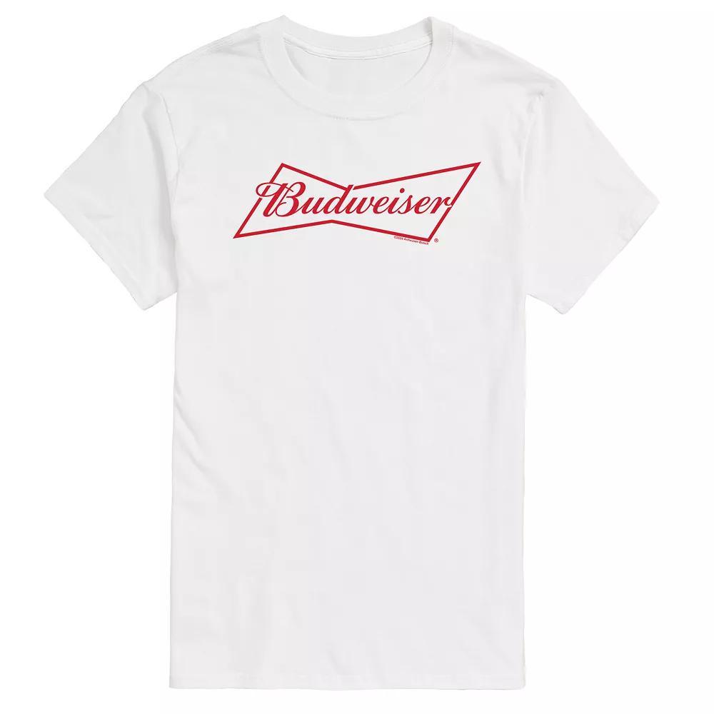 Men's Budweiser Bowtie Logo Graphic Tee, Size: Small, Ivory Product Image