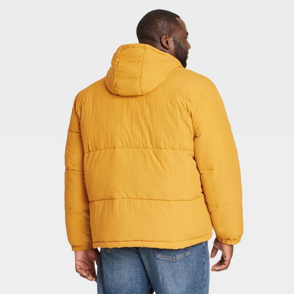 Mens Big & Tall Midweight Puffer Jacket - Goodfellow & Co Gold MT Product Image