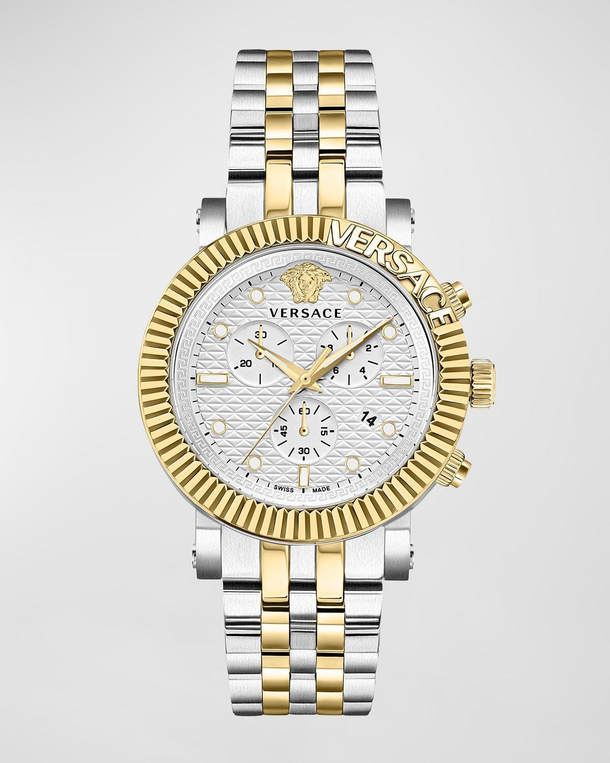 Mens V-Chrono Classic Two-Tone Bracelet Watch, 45mm Product Image