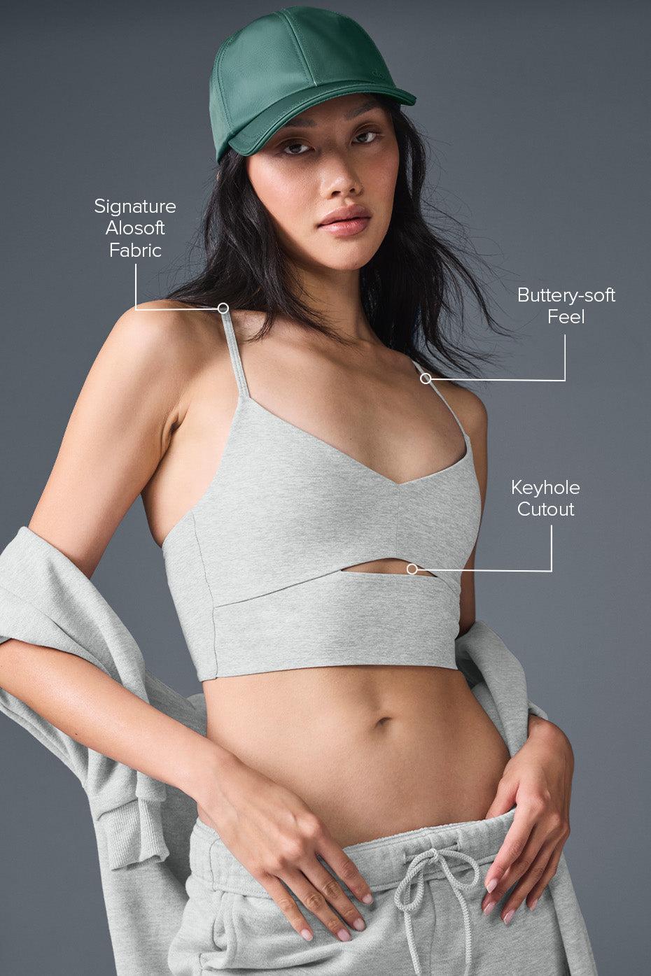 Alosoft Highlight Bra - Athletic Heather Grey Product Image