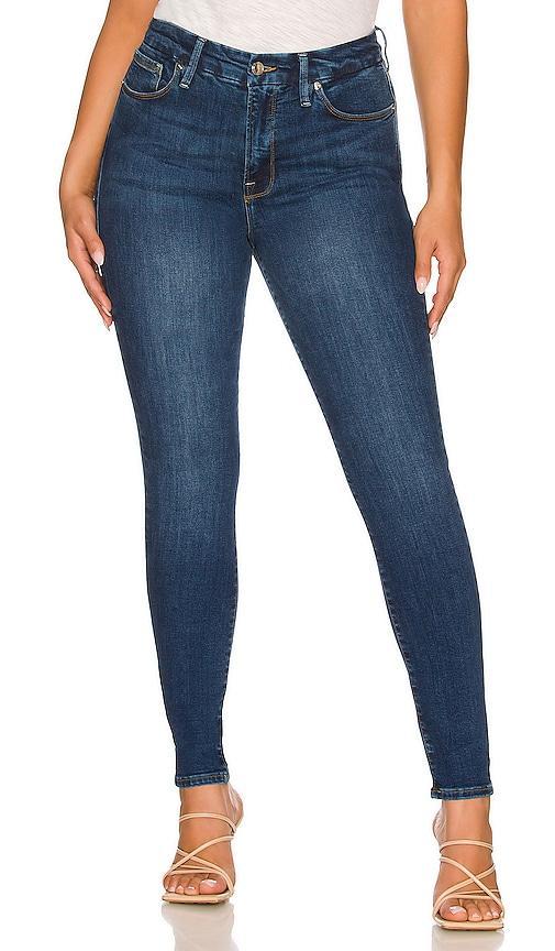Good American Good Legs High Rise Gap-Proof Waistband Stretch Denim Skinny Jeans Product Image