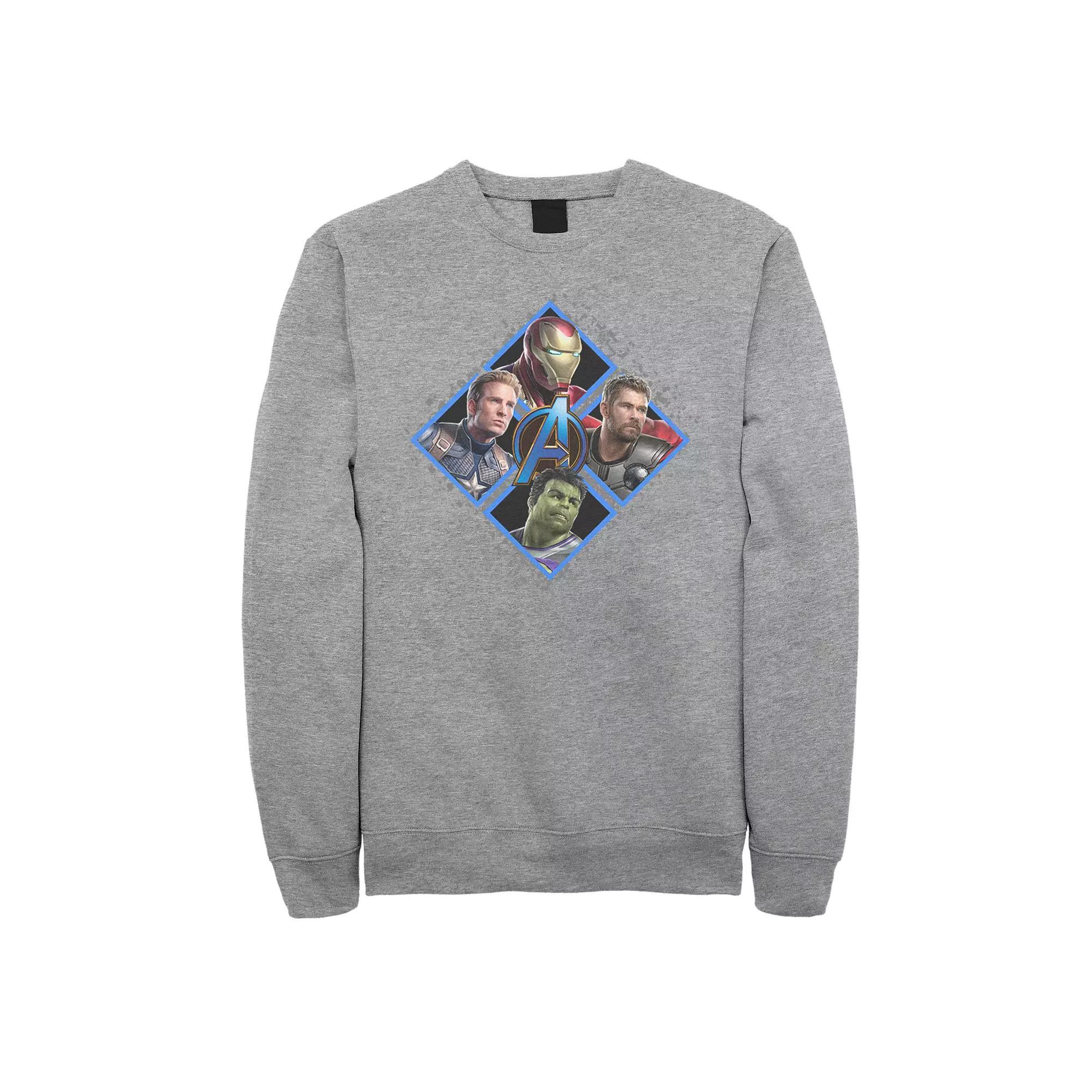 Big & Tall Marvel Guardians Of The Galaxy Vol. 2 Groot Tape Portrait Sweatshirt, Men's, Size: 5XL, Athletic Grey Product Image
