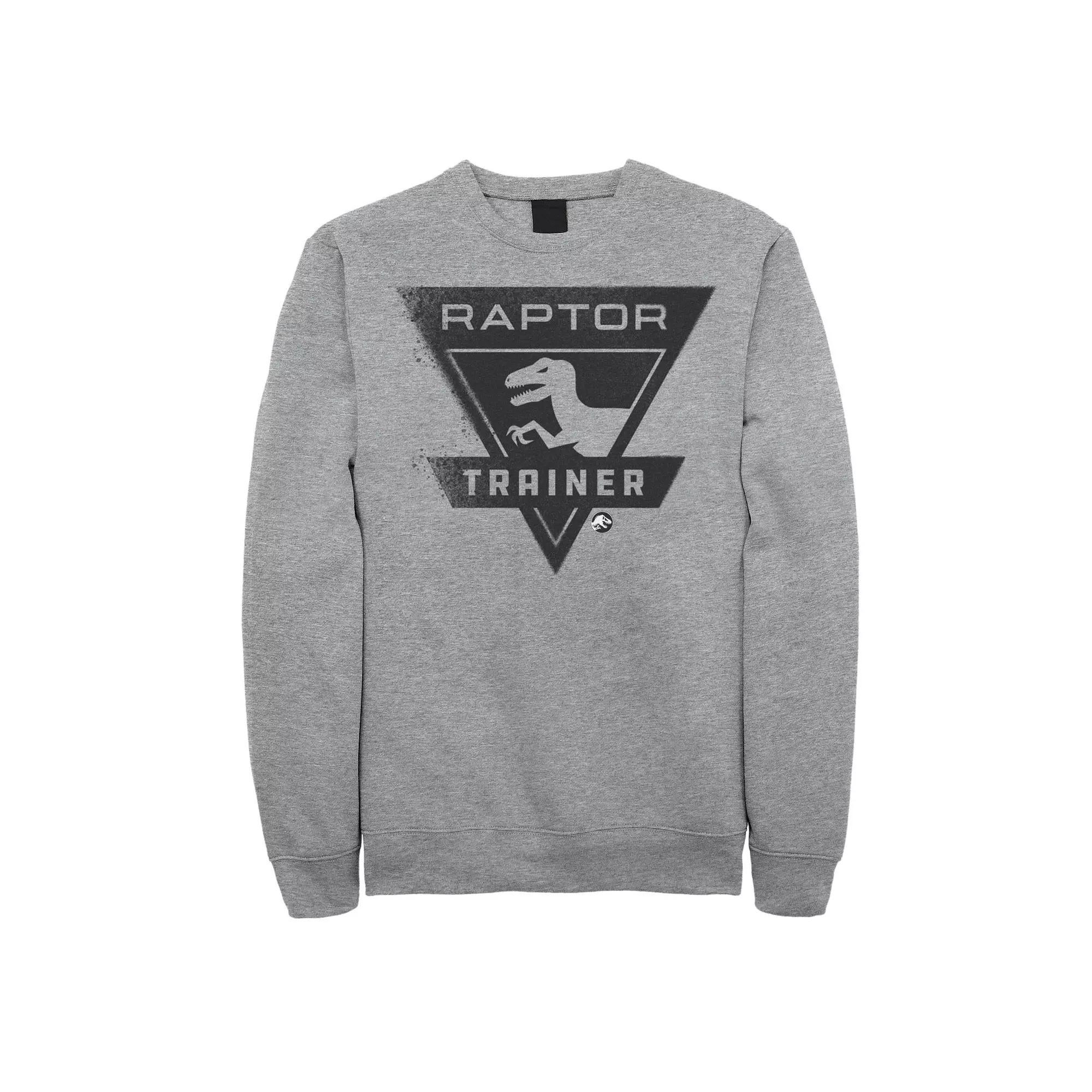 Men's Jurassic World Raptor Trainer Simple Logo Sweatshirt, Size: XL, Athletic Grey Product Image