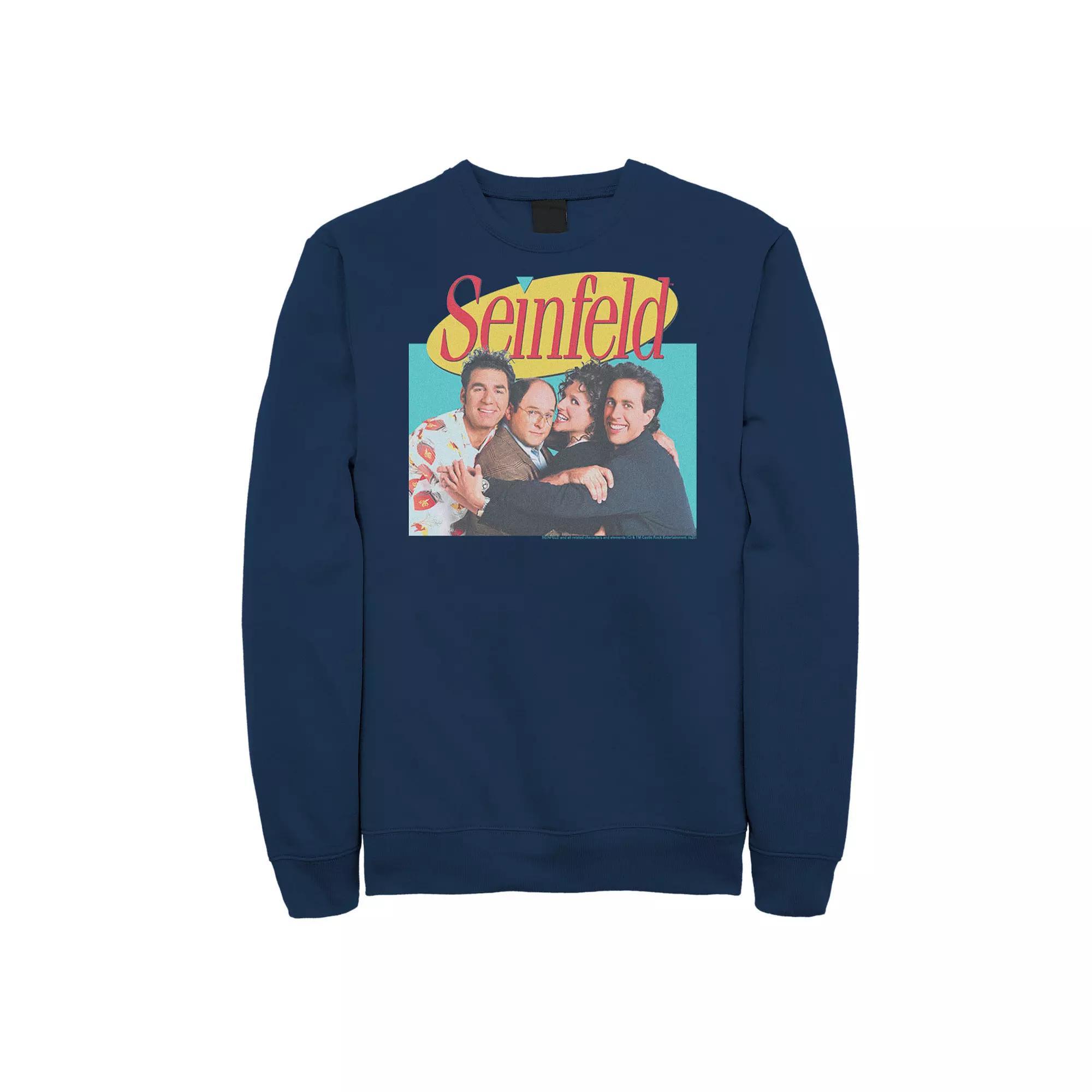 Big & Tall Seinfeld Group Cast Logo Poster Graphic Fleece, Men's, Size: Large Tall, Blue Product Image