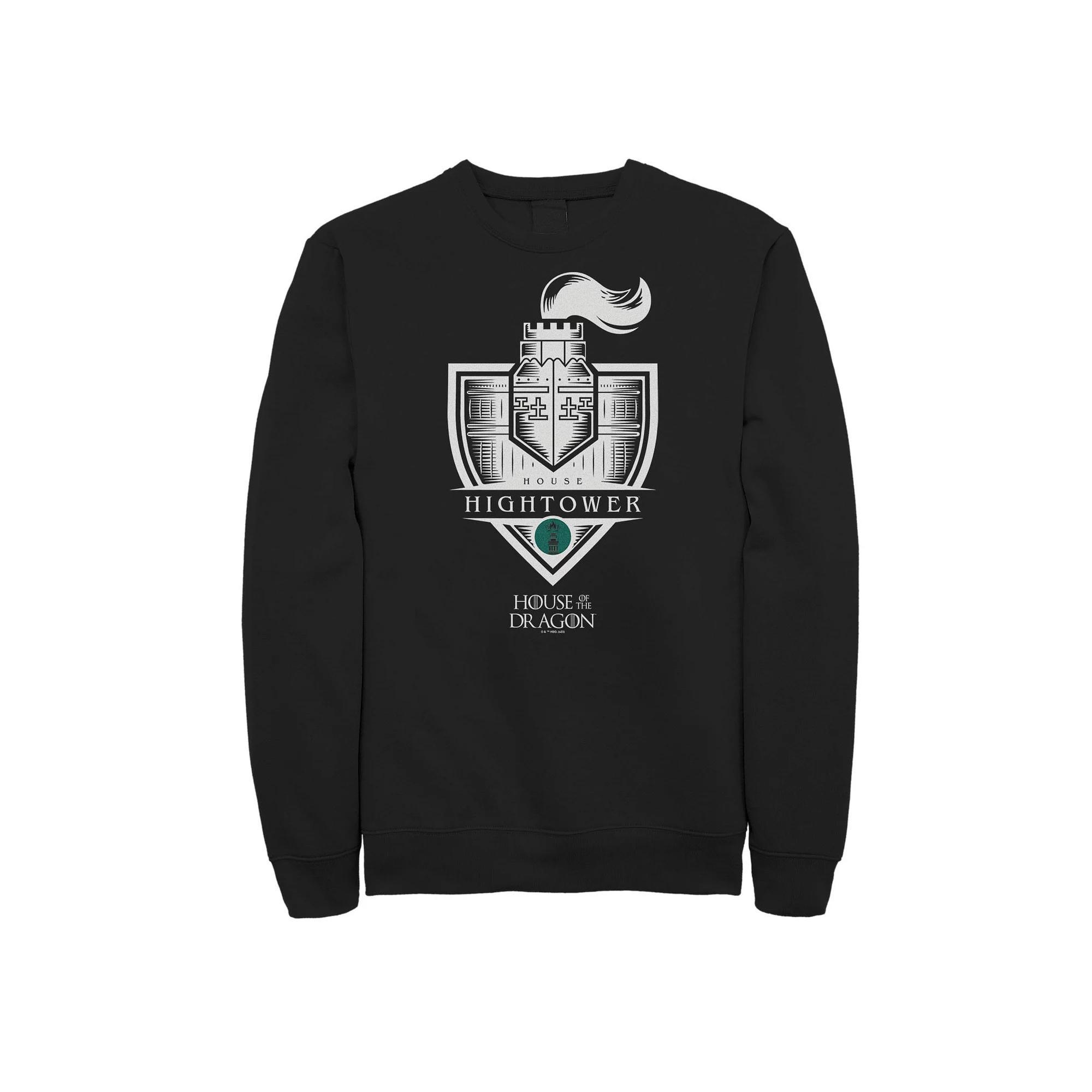 Big & Tall House Of The Dragon House Hightower Shield Fleece Sweatshirt, Men's, Size: 5XL, Black Product Image