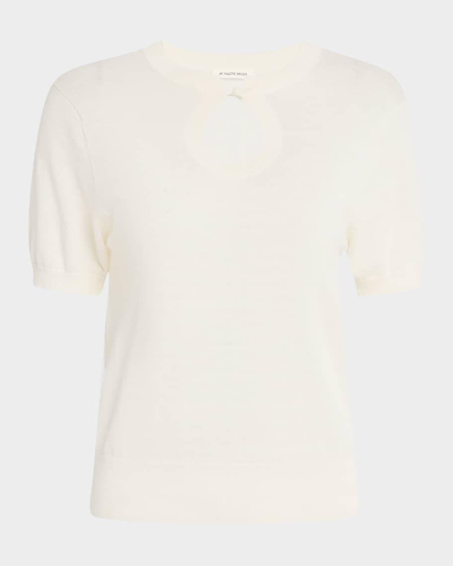 Tala Keyhole Crewneck Knit Top Product Image