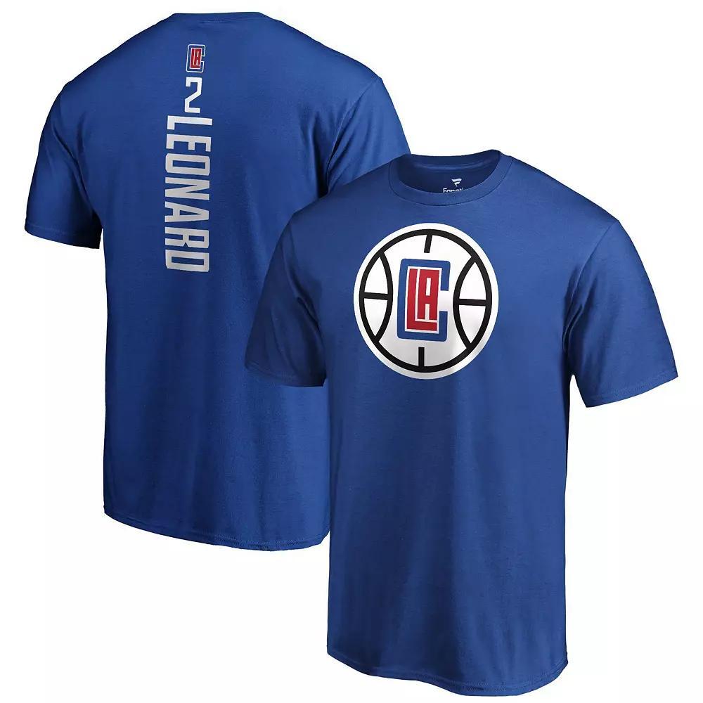 Men's Fanatics Branded Kawhi Leonard Blue LA Clippers Playmaker Name & Number T-Shirt, Size: Small Product Image